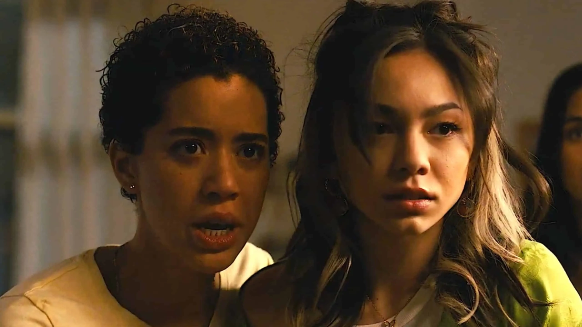 Jasmin Savoy Brown and Devyn Nekoda in Scream VI (2023)