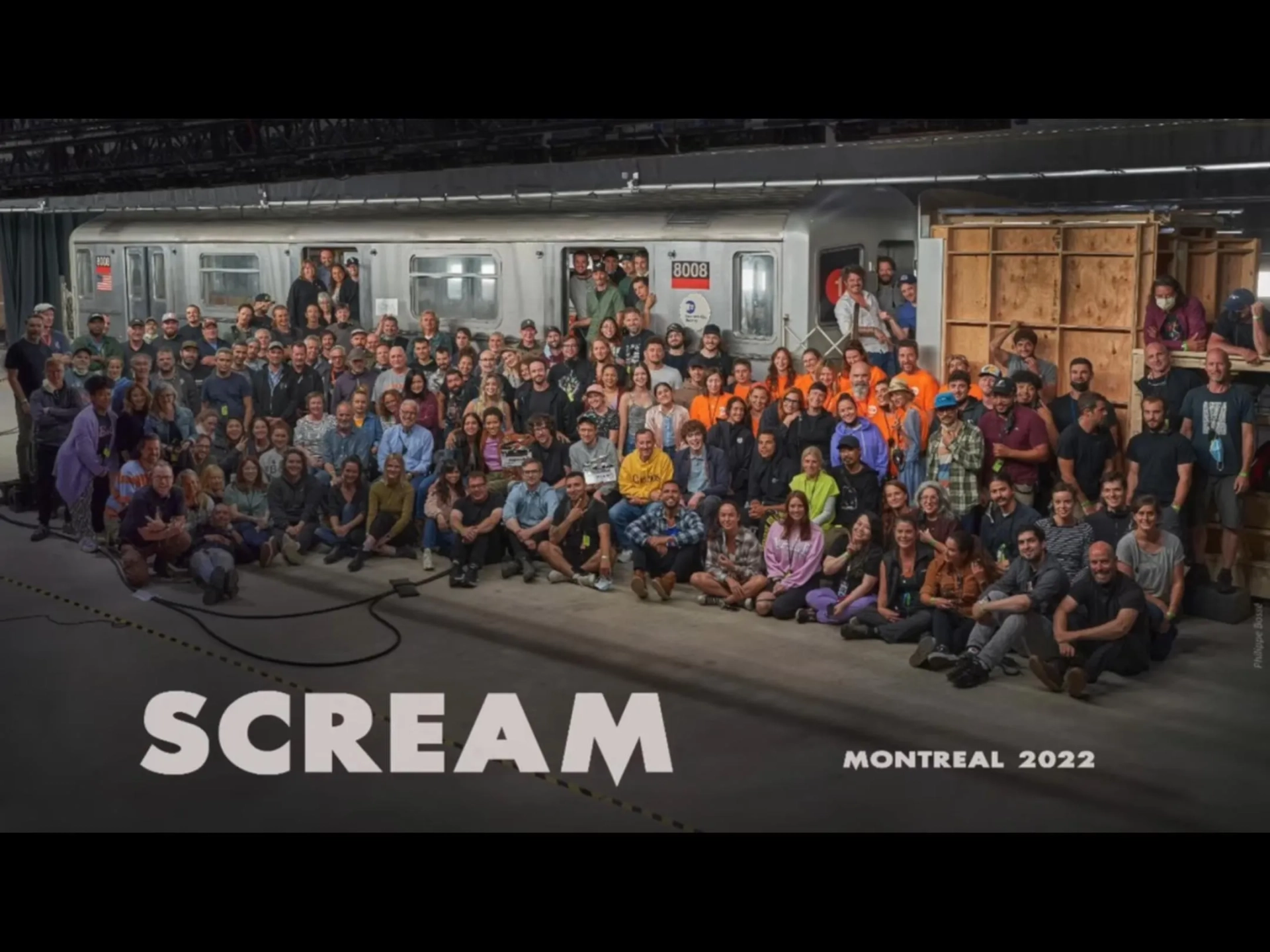 Henry Czerny, Adriana King, Adrian Bergman, Josh Segarra, Matt Bettinelli-Olpin, Tyler Gillett, Mason Gooding, Max Laferriere, Melissa Barrera, Jenna Ortega, Jack Champion, and Devyn Nekoda in Scream VI (2023)