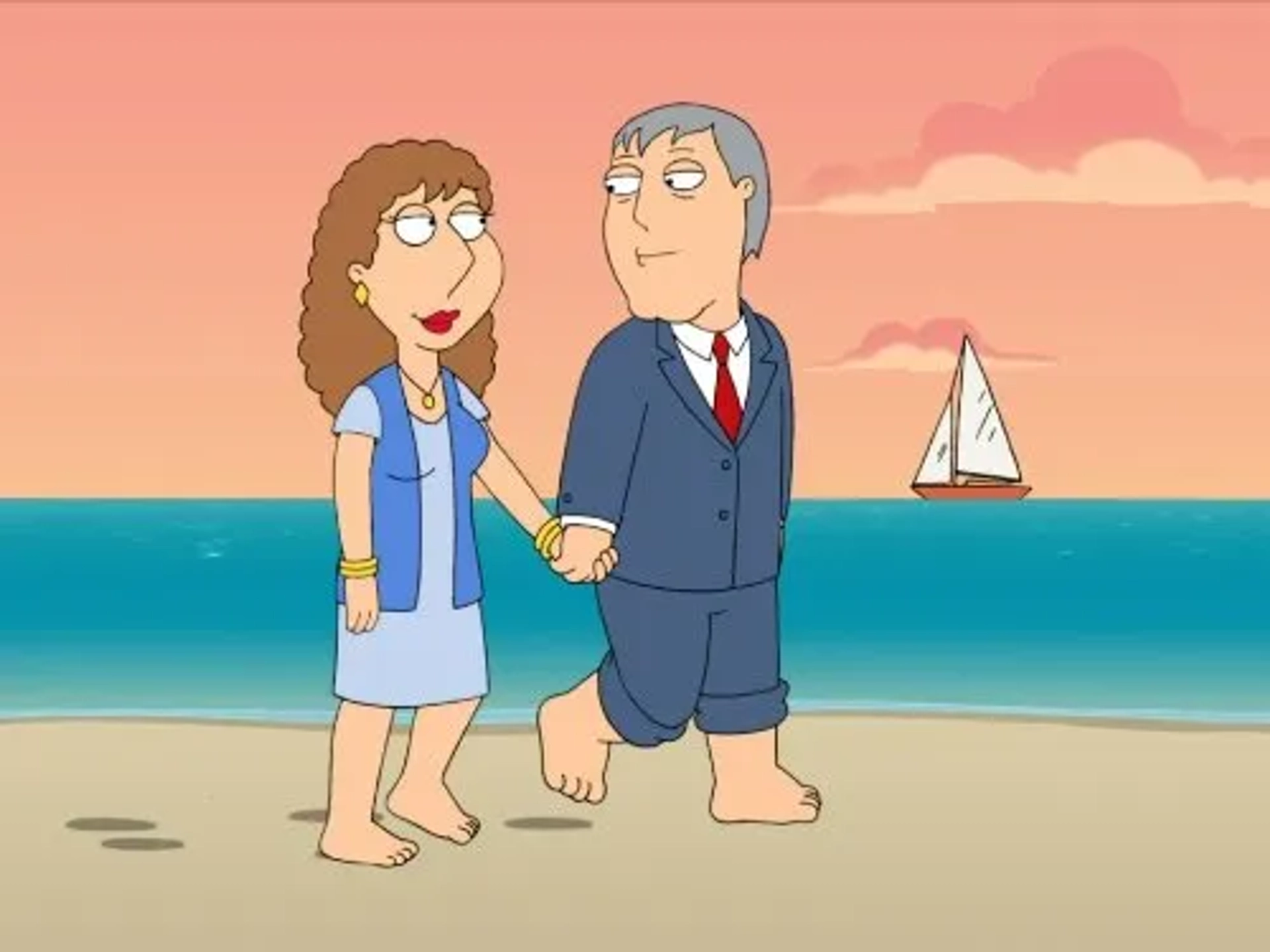 Adam West and Julie Hagerty in Family Guy (1999)