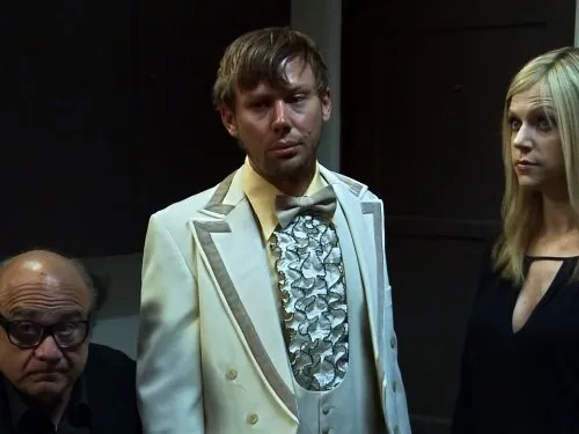 Danny DeVito, Kaitlin Olson, and Jimmi Simpson in It's Always Sunny in Philadelphia (2005)