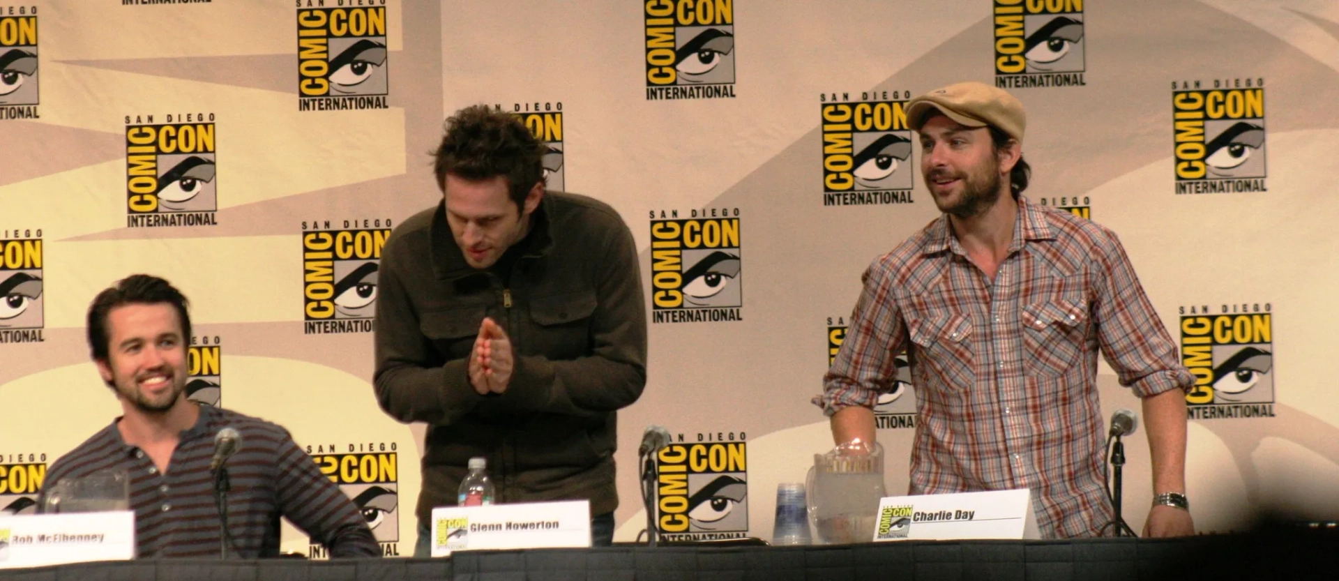 Charlie Day, Rob McElhenney, and Glenn Howerton at an event for It's Always Sunny in Philadelphia (2005)