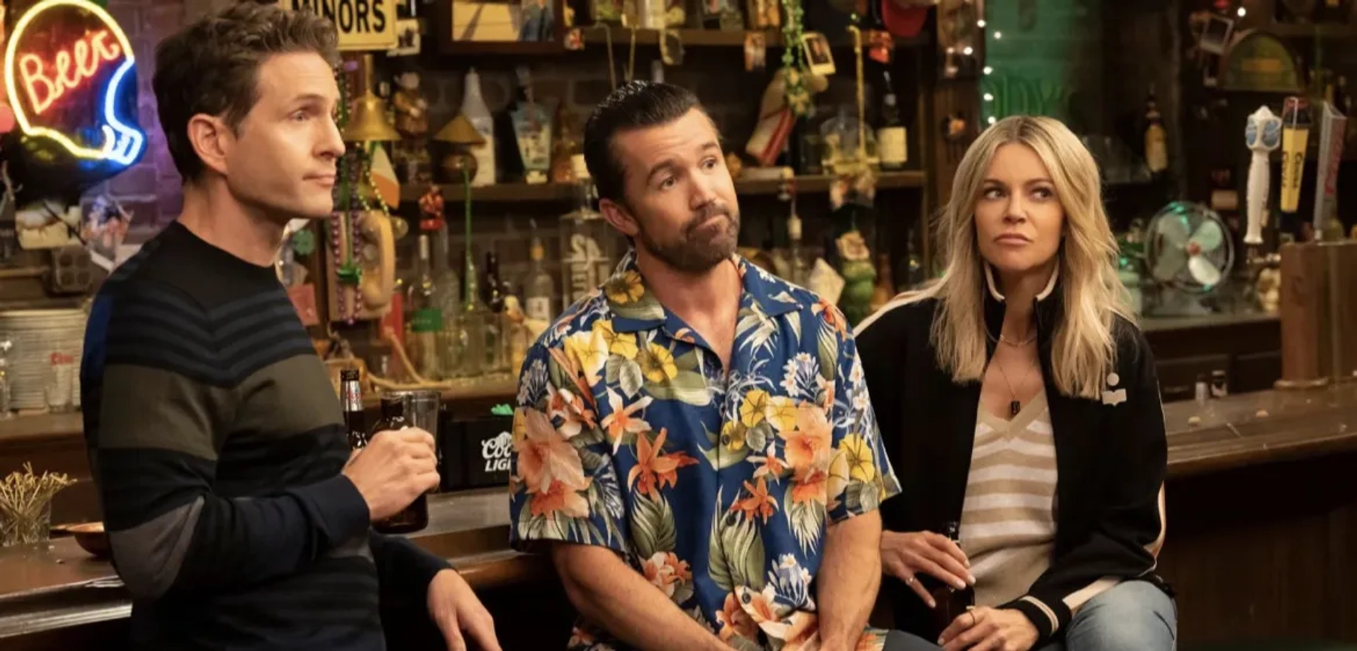 Rob McElhenney, Kaitlin Olson, and Glenn Howerton in It's Always Sunny in Philadelphia (2005)