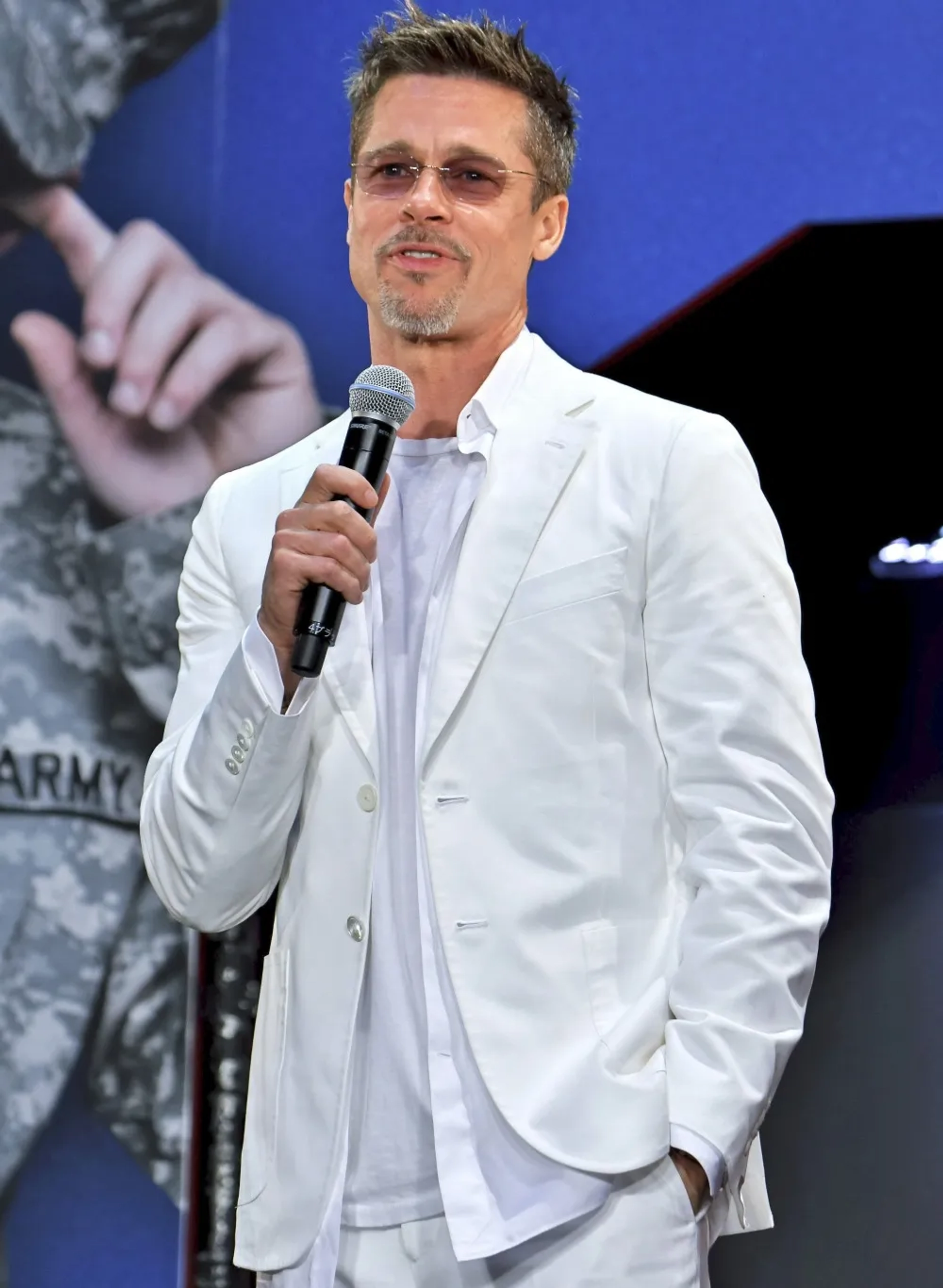 Brad Pitt at an event for War Machine (2017)