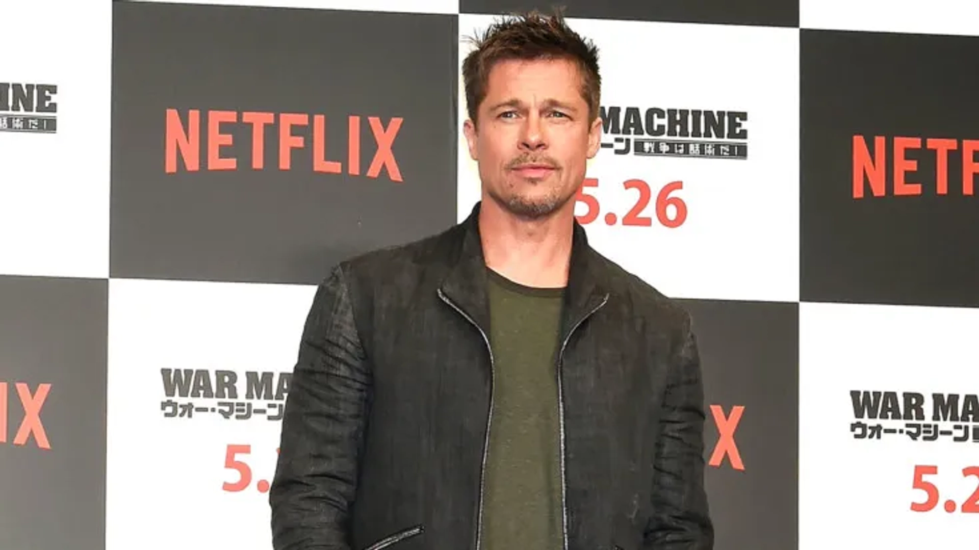 Brad Pitt at an event for War Machine (2017)