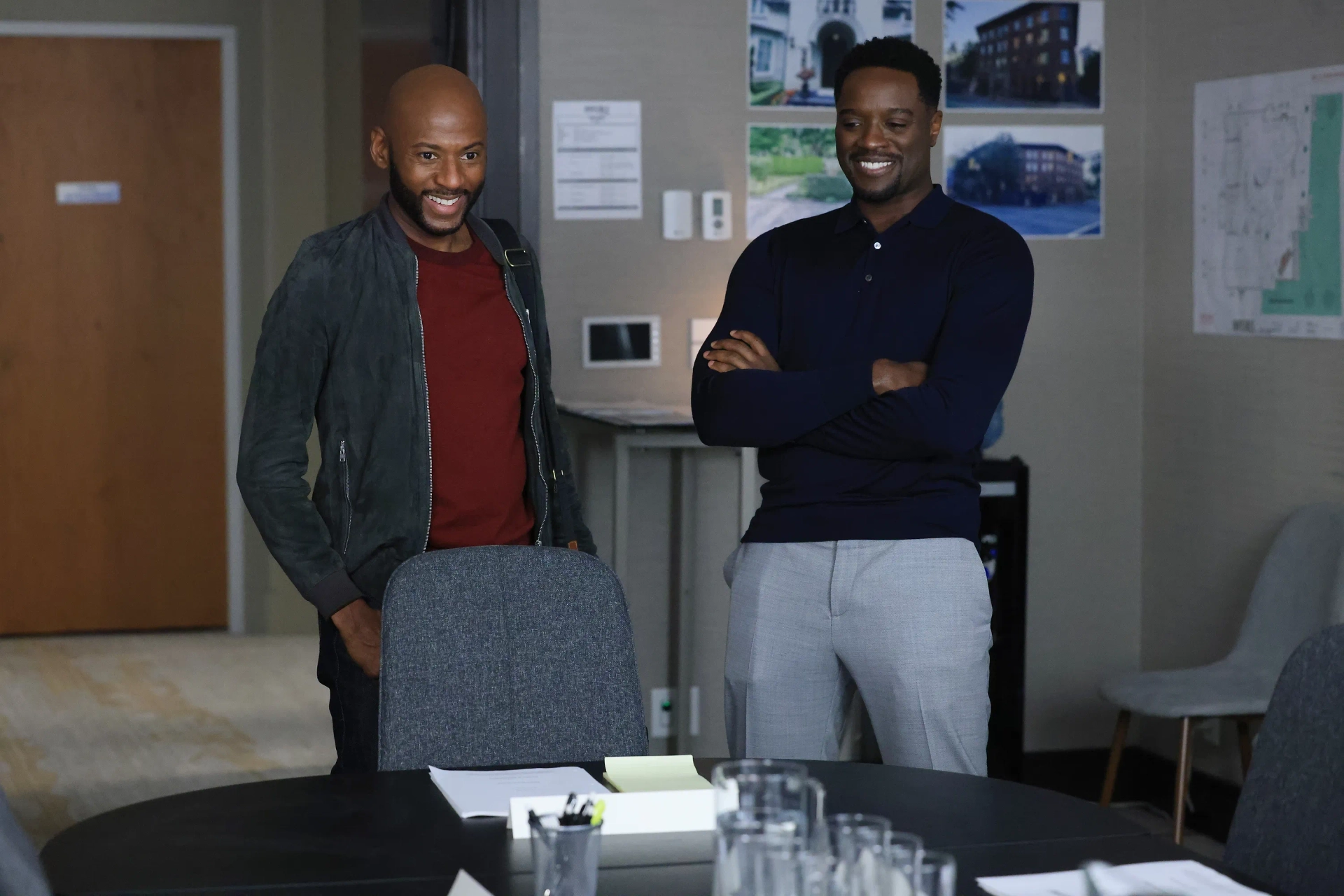 Romany Malco and Matt Ward in A Million Little Things: Non-Essential (2021)