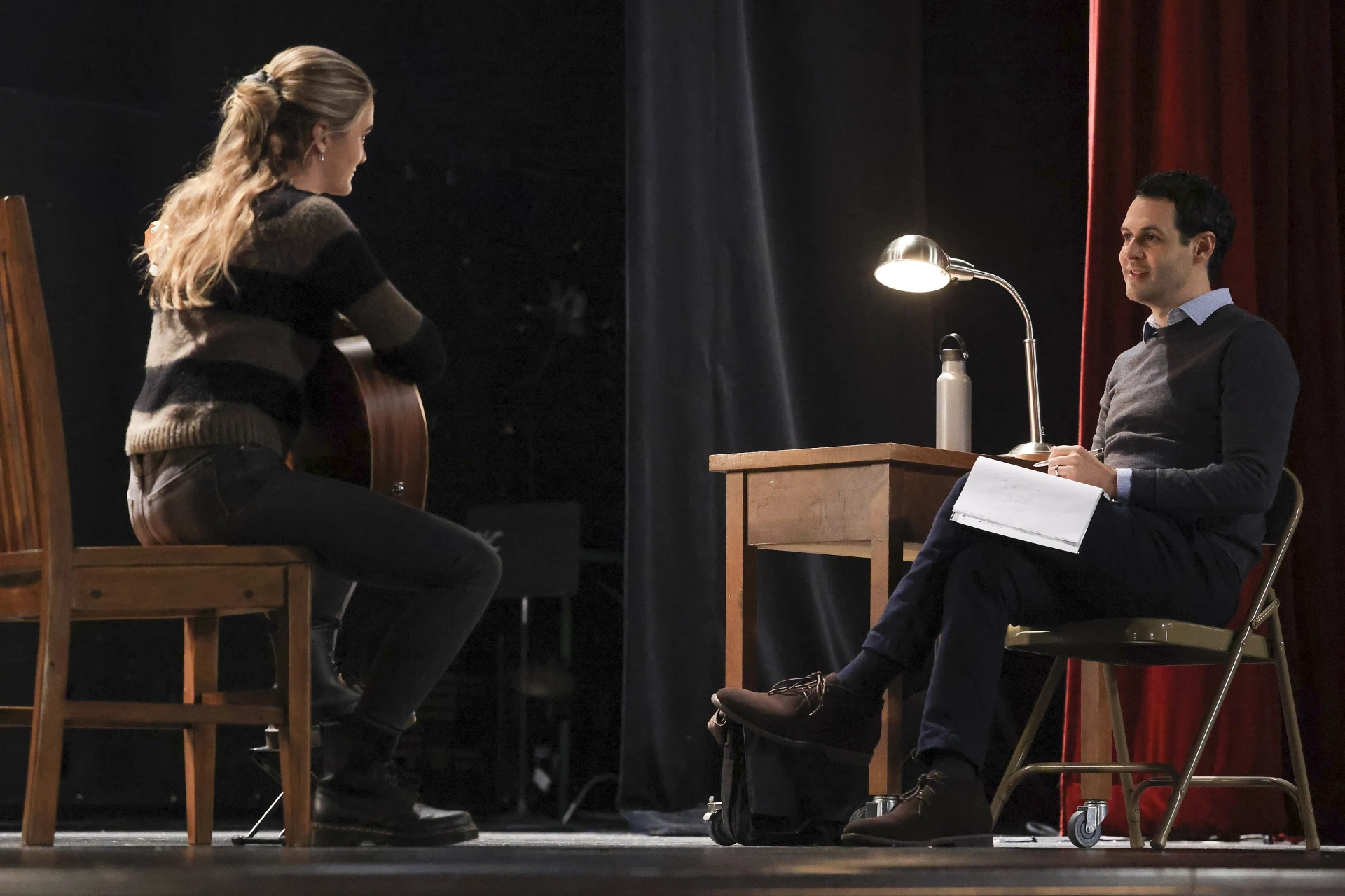 Andrew Leeds and Lizzy Greene in A Million Little Things: The Talk (2020)