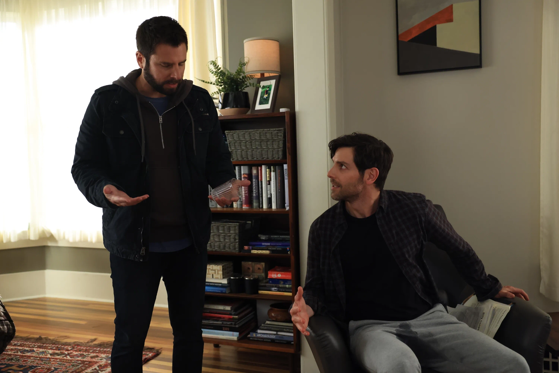 James Roday Rodriguez and David Giuntoli in A Million Little Things: Writings on the Wall (2020)