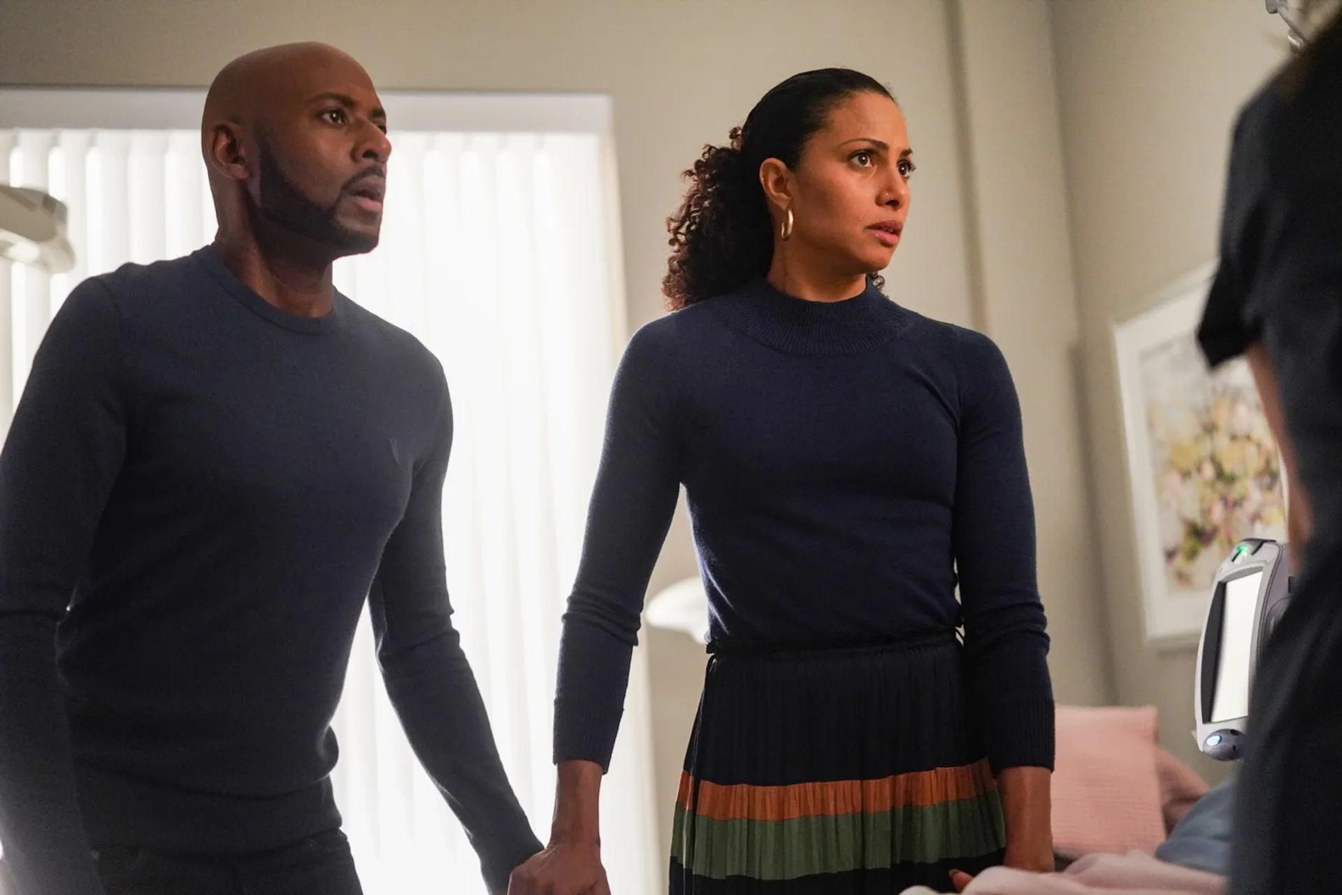 Romany Malco and Christina Moses in A Million Little Things: 'Til Death Do Us Part (2020)