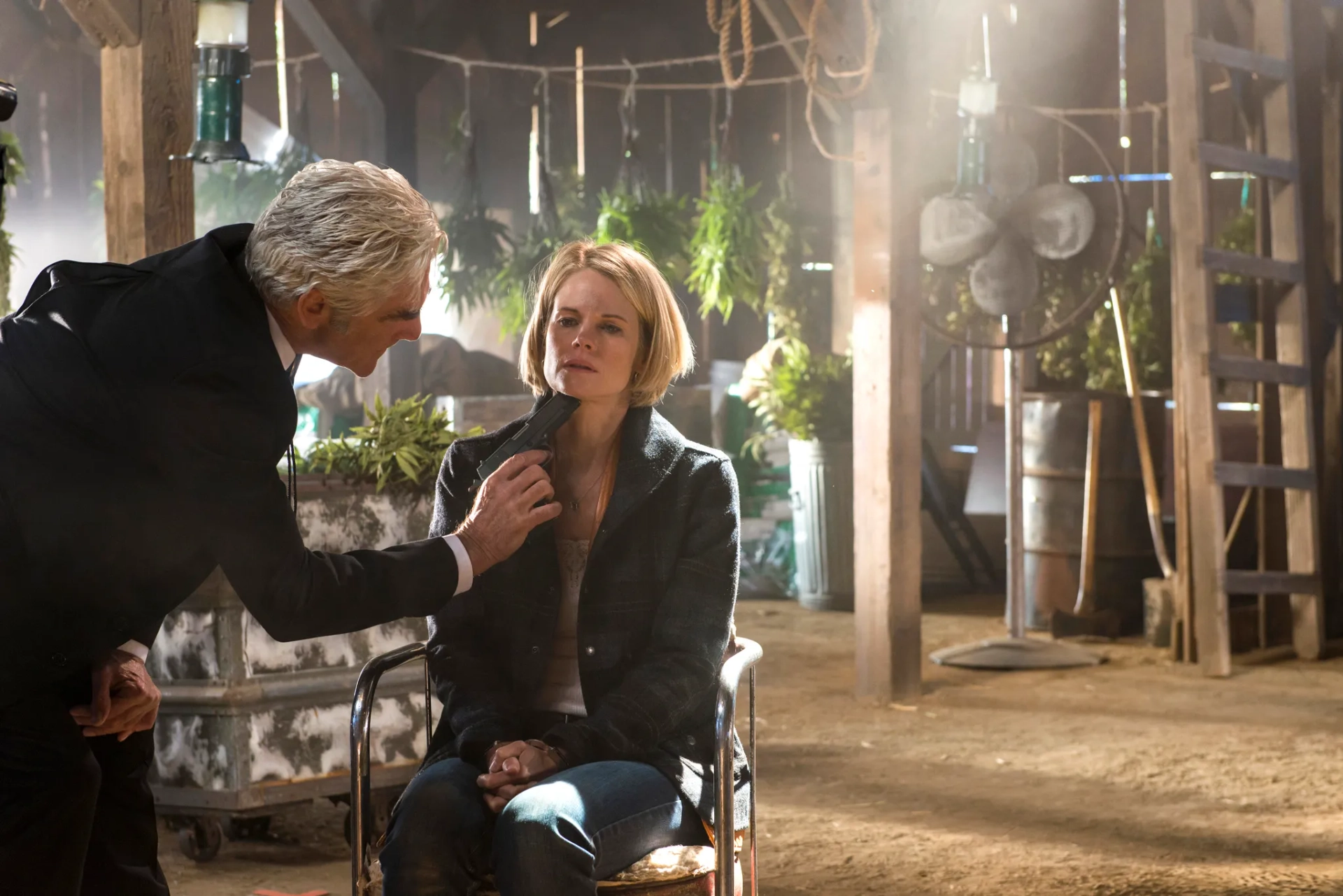 Sam Elliott and Joelle Carter in Justified (2010)