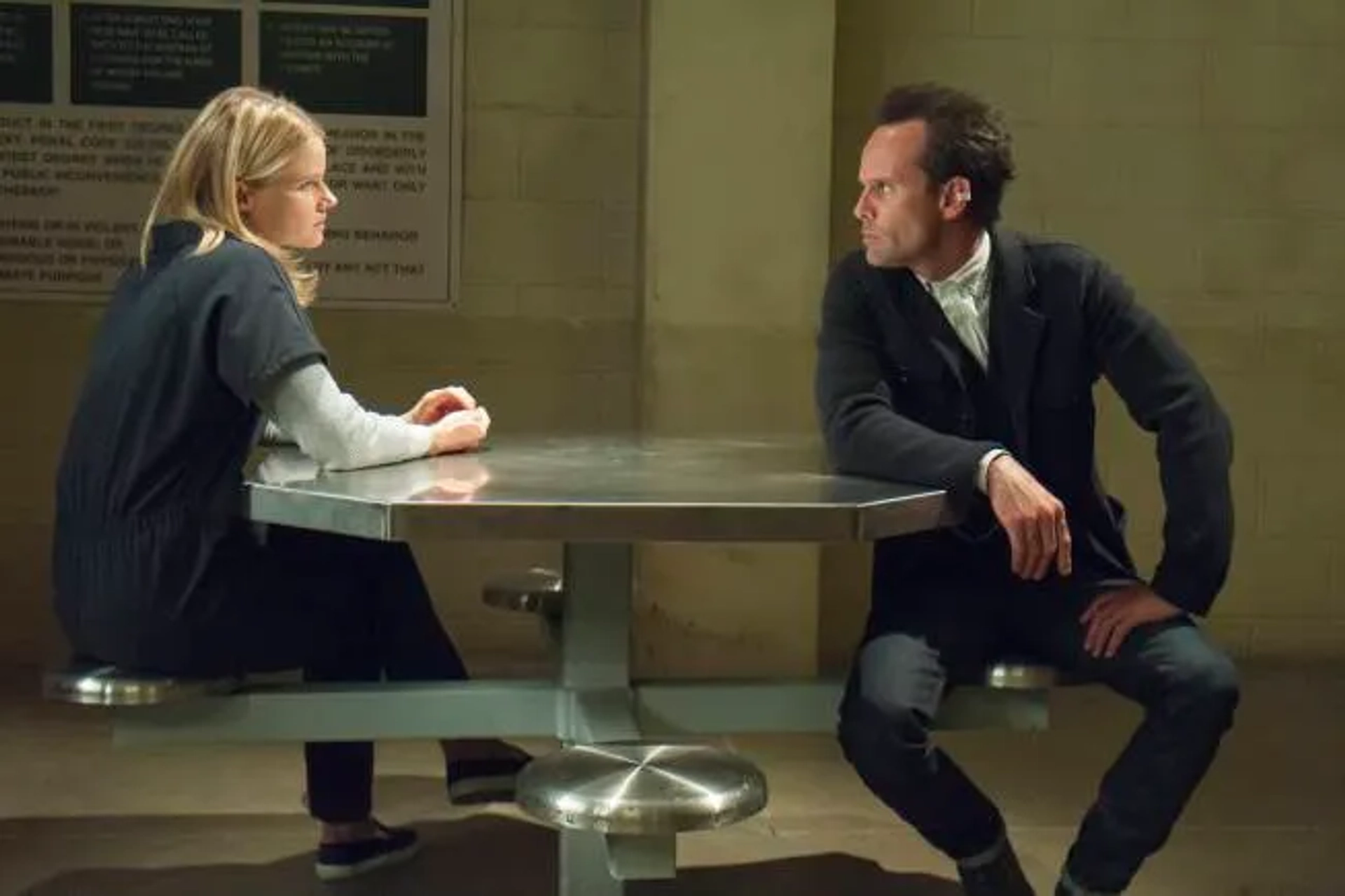 Joelle Carter and Walton Goggins in Justified (2010)