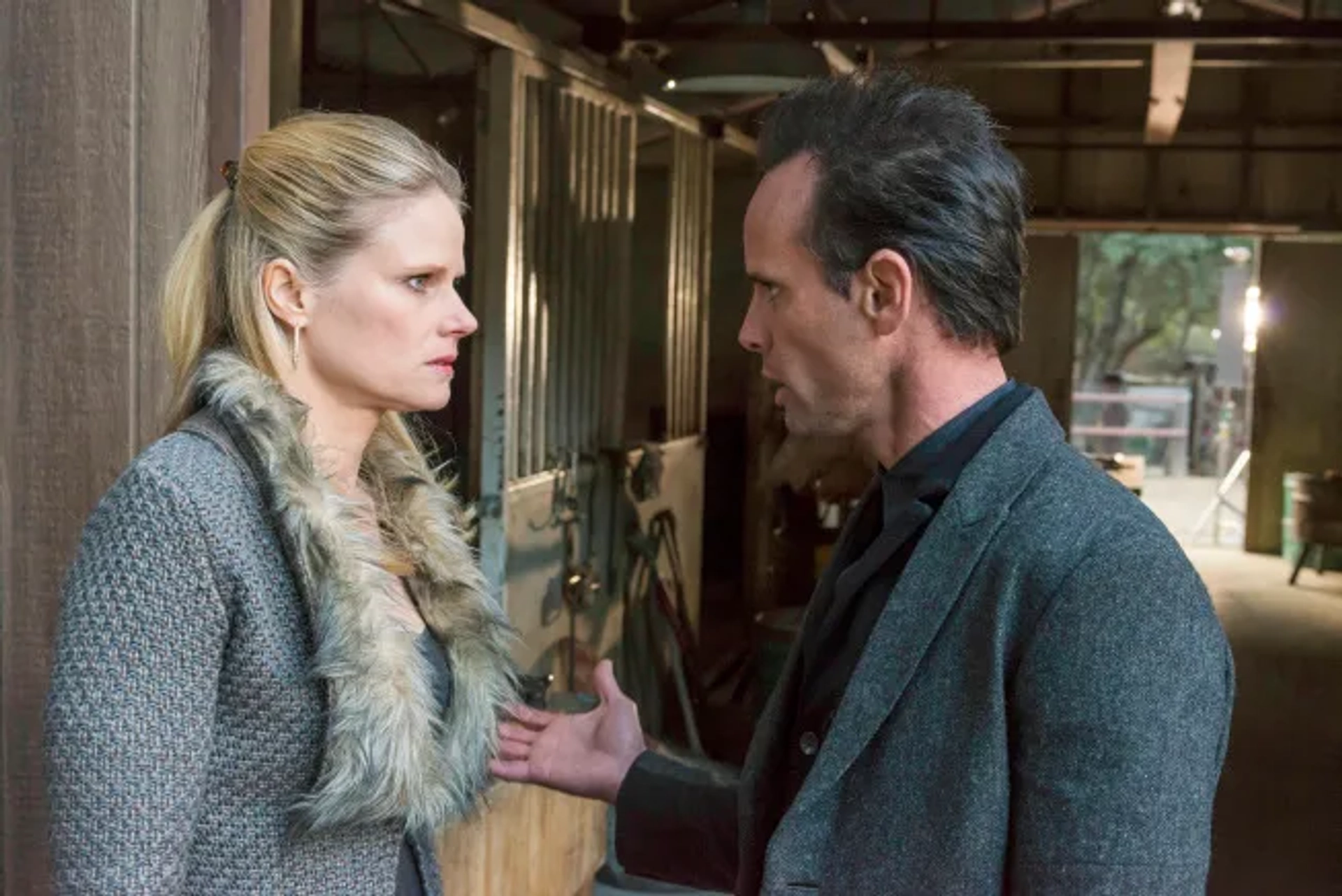 Joelle Carter and Walton Goggins in Justified (2010)