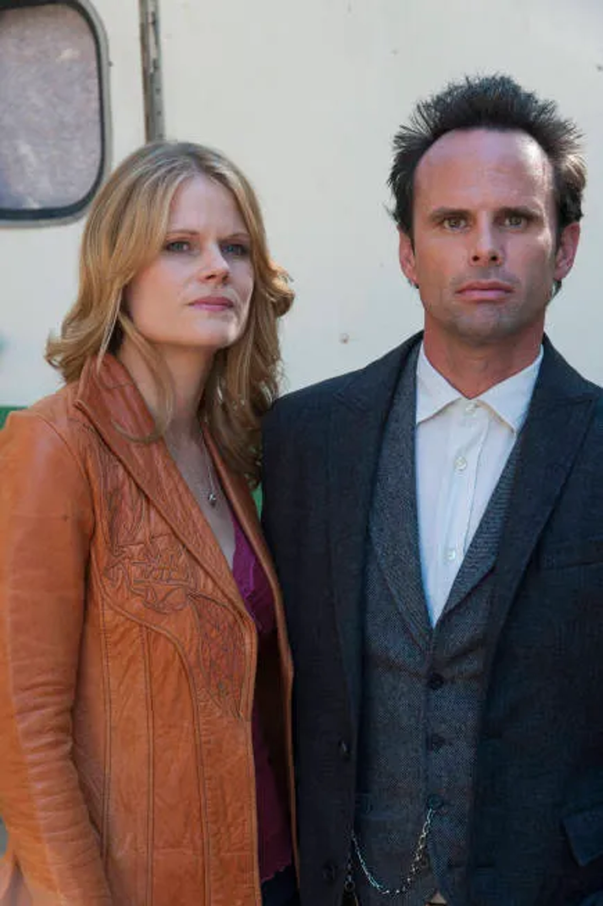 Joelle Carter and Walton Goggins in Justified (2010)