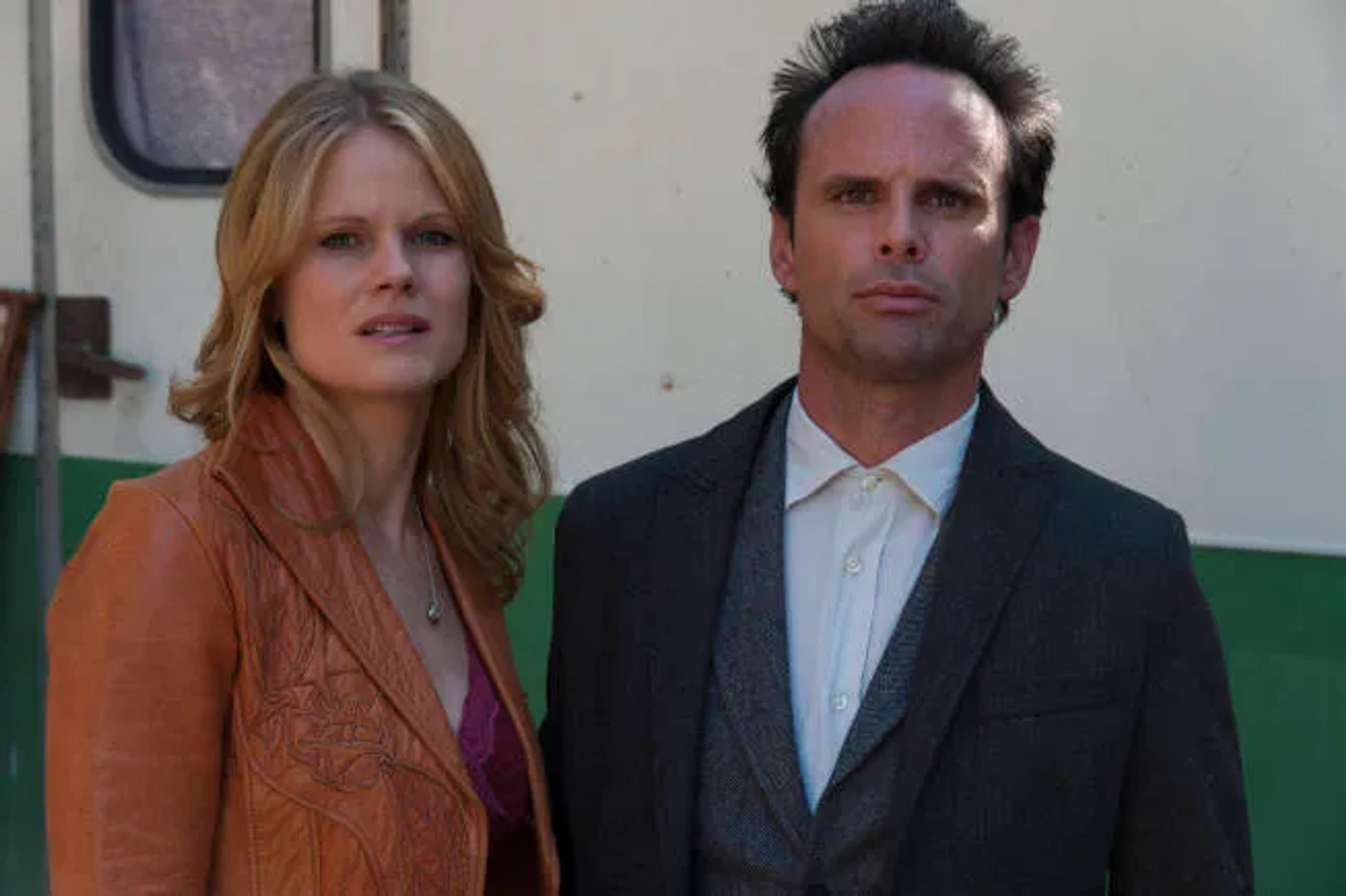 Joelle Carter and Walton Goggins in Justified (2010)