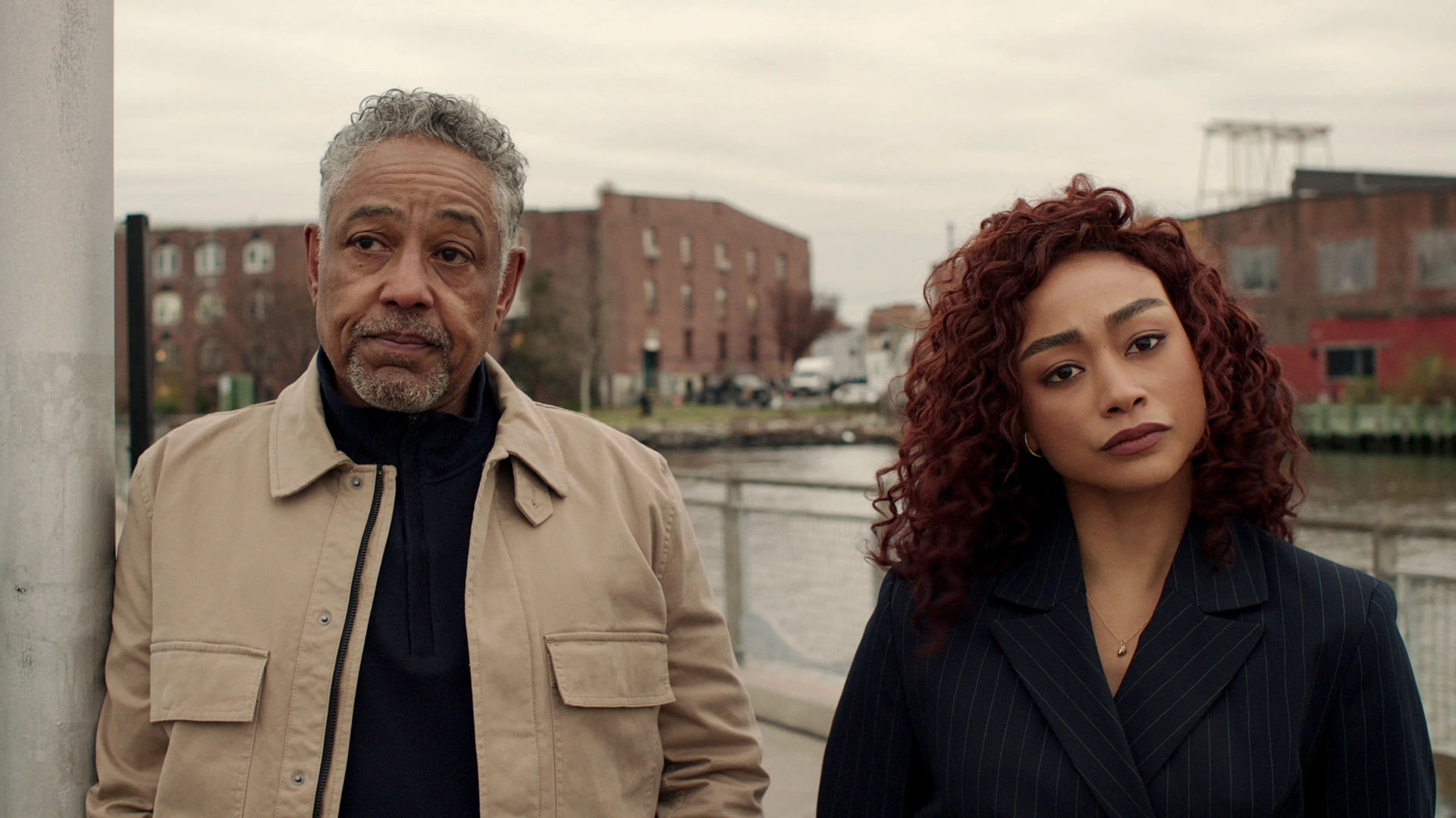 Giancarlo Esposito and Tati Gabrielle in Kaleidoscope (2023)