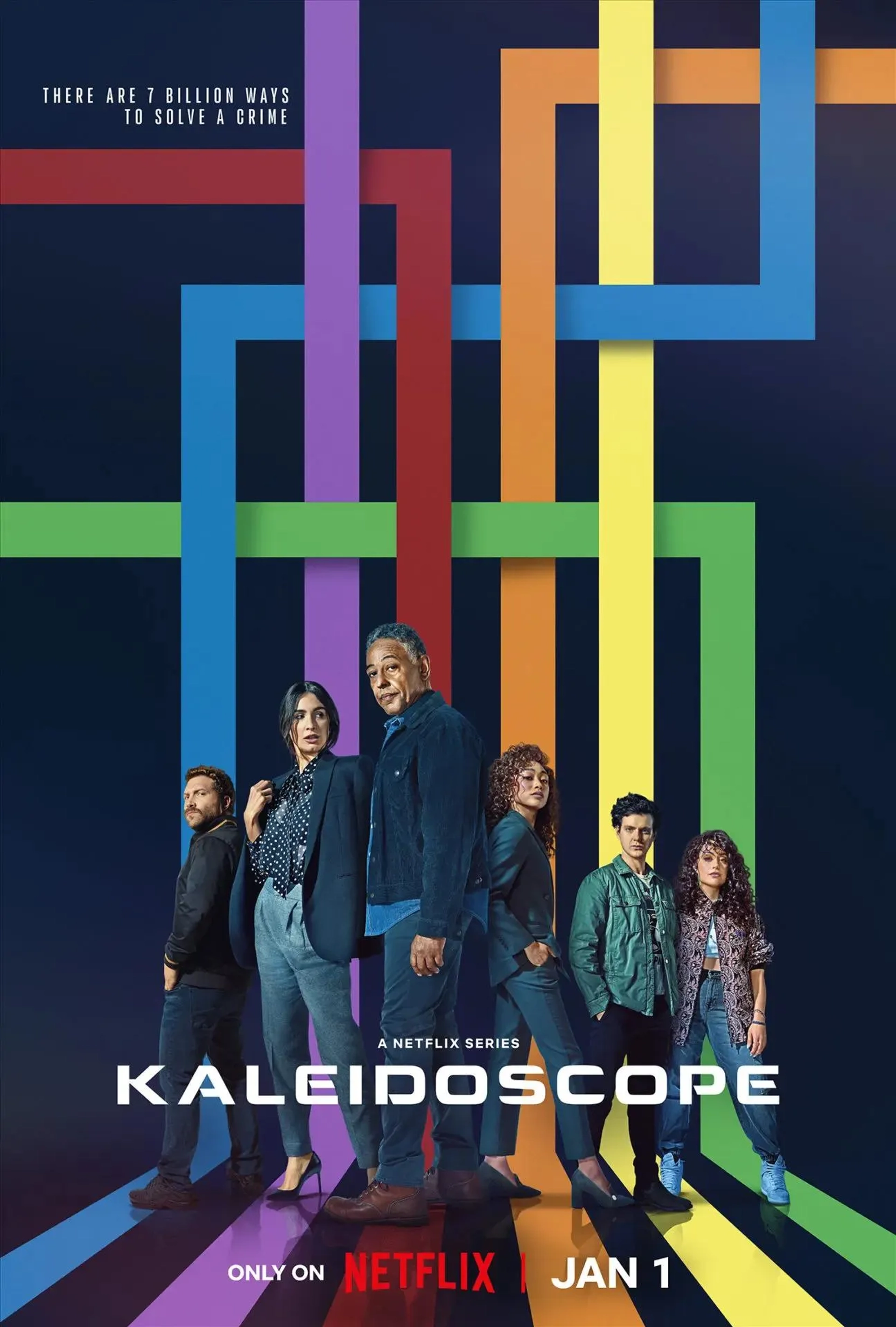 Giancarlo Esposito, Paz Vega, Jai Courtney, Rosaline Elbay, Peter Mark Kendall, and Tati Gabrielle in Kaleidoscope (2023)