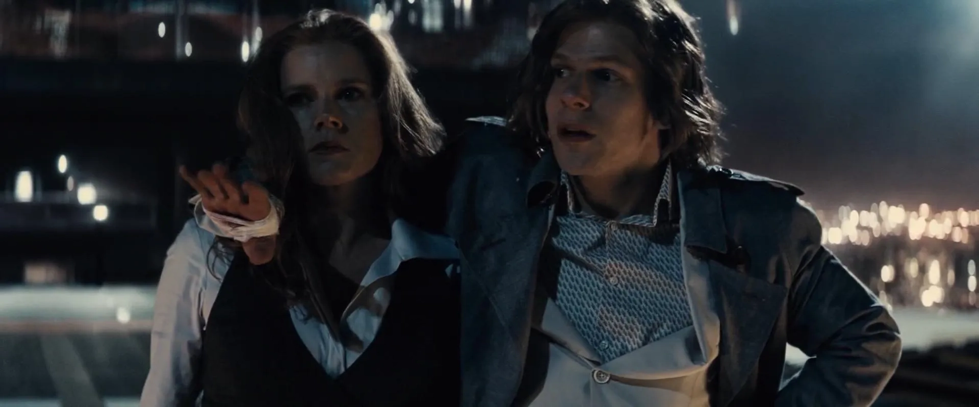 Amy Adams and Jesse Eisenberg in Batman v Superman: Dawn of Justice (2016)