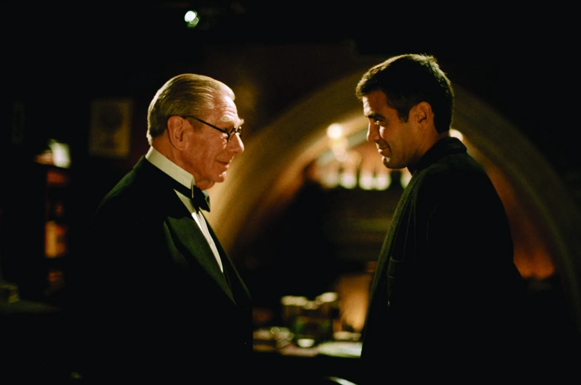 George Clooney and Michael Gough in Batman & Robin (1997)