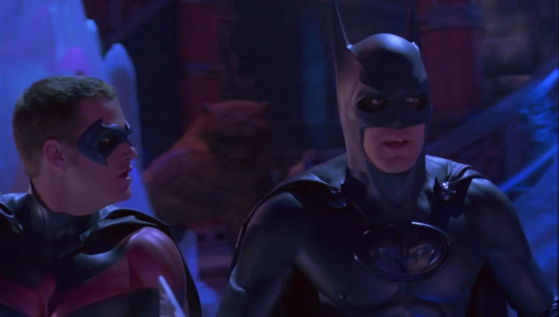 George Clooney and Chris O'Donnell in Batman & Robin (1997)