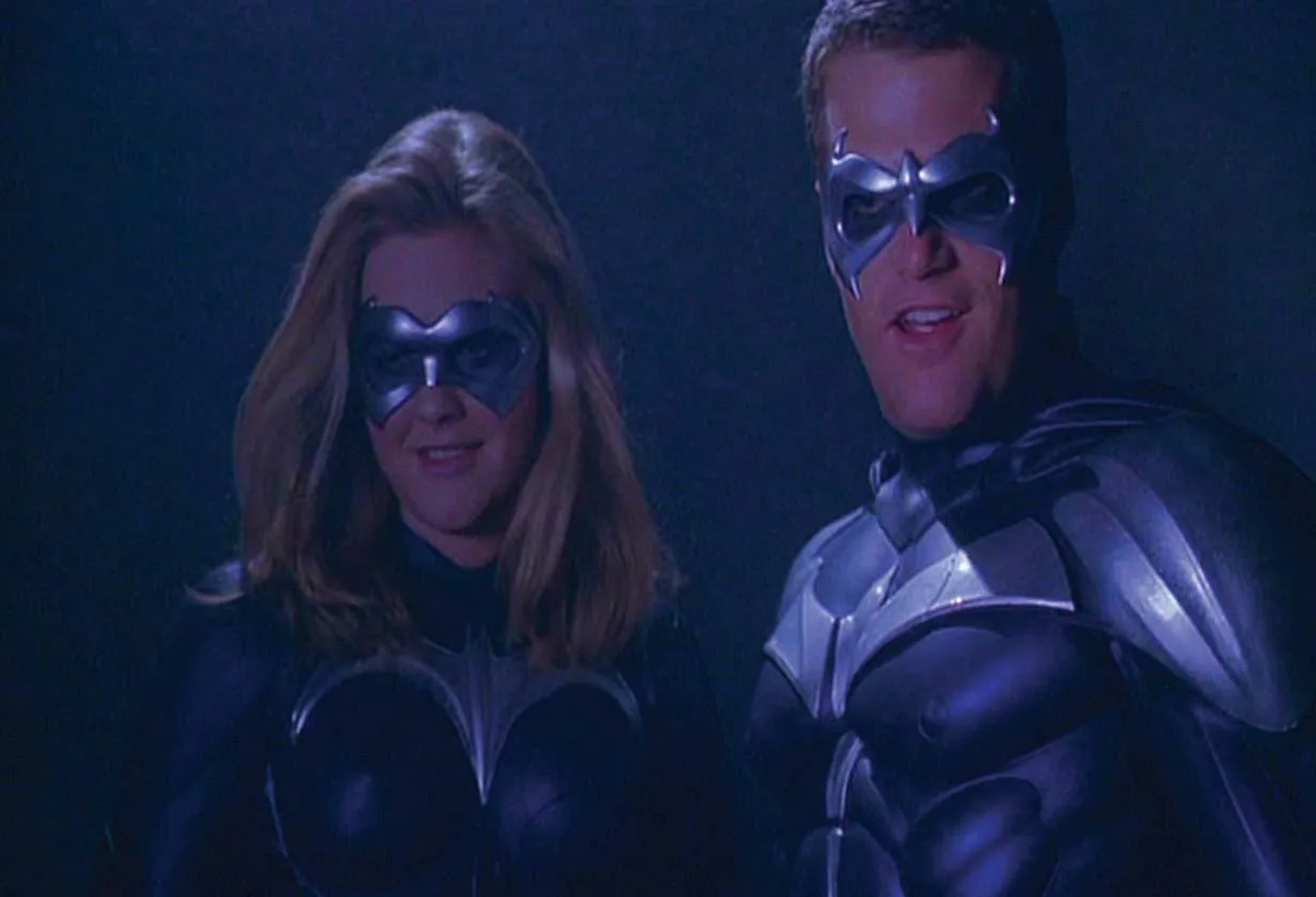 Alicia Silverstone and Chris O'Donnell in Batman & Robin (1997)