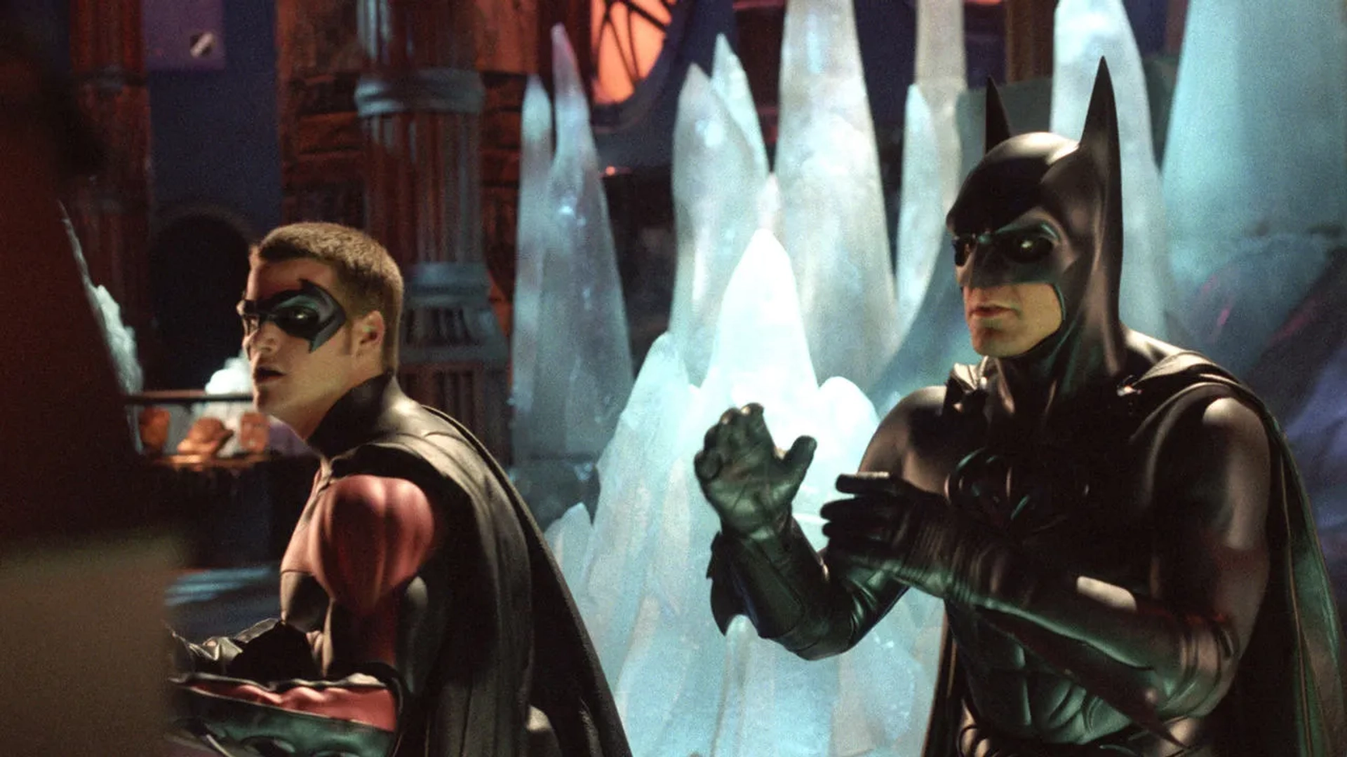 George Clooney and Chris O'Donnell in Batman & Robin (1997)