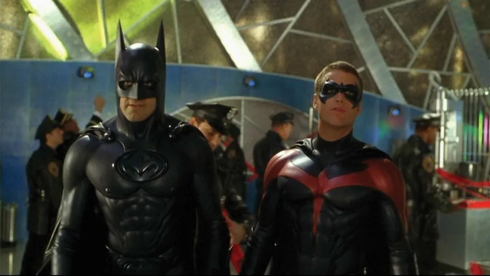 George Clooney and Chris O'Donnell in Batman & Robin (1997)