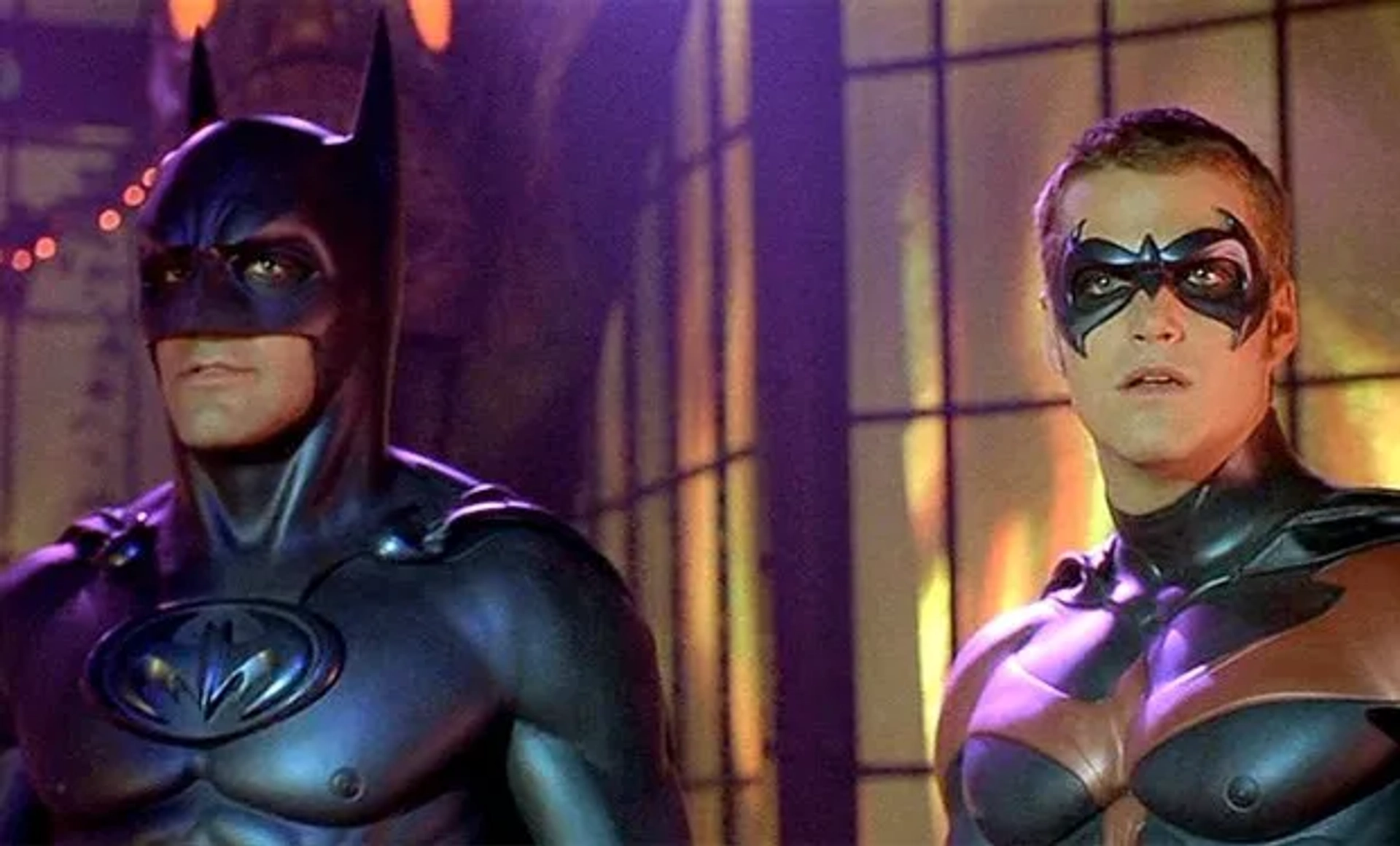 George Clooney and Chris O'Donnell in Batman & Robin (1997)