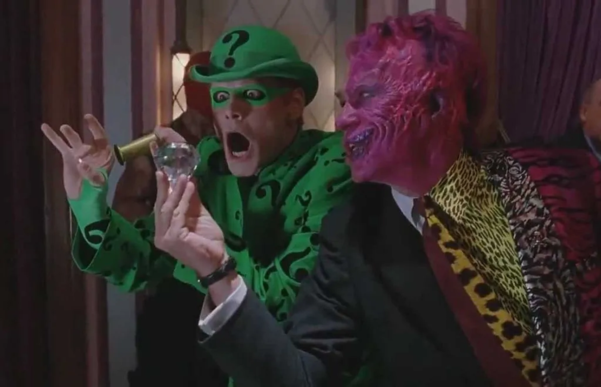 Jim Carrey and Tommy Lee Jones in Batman Forever (1995)