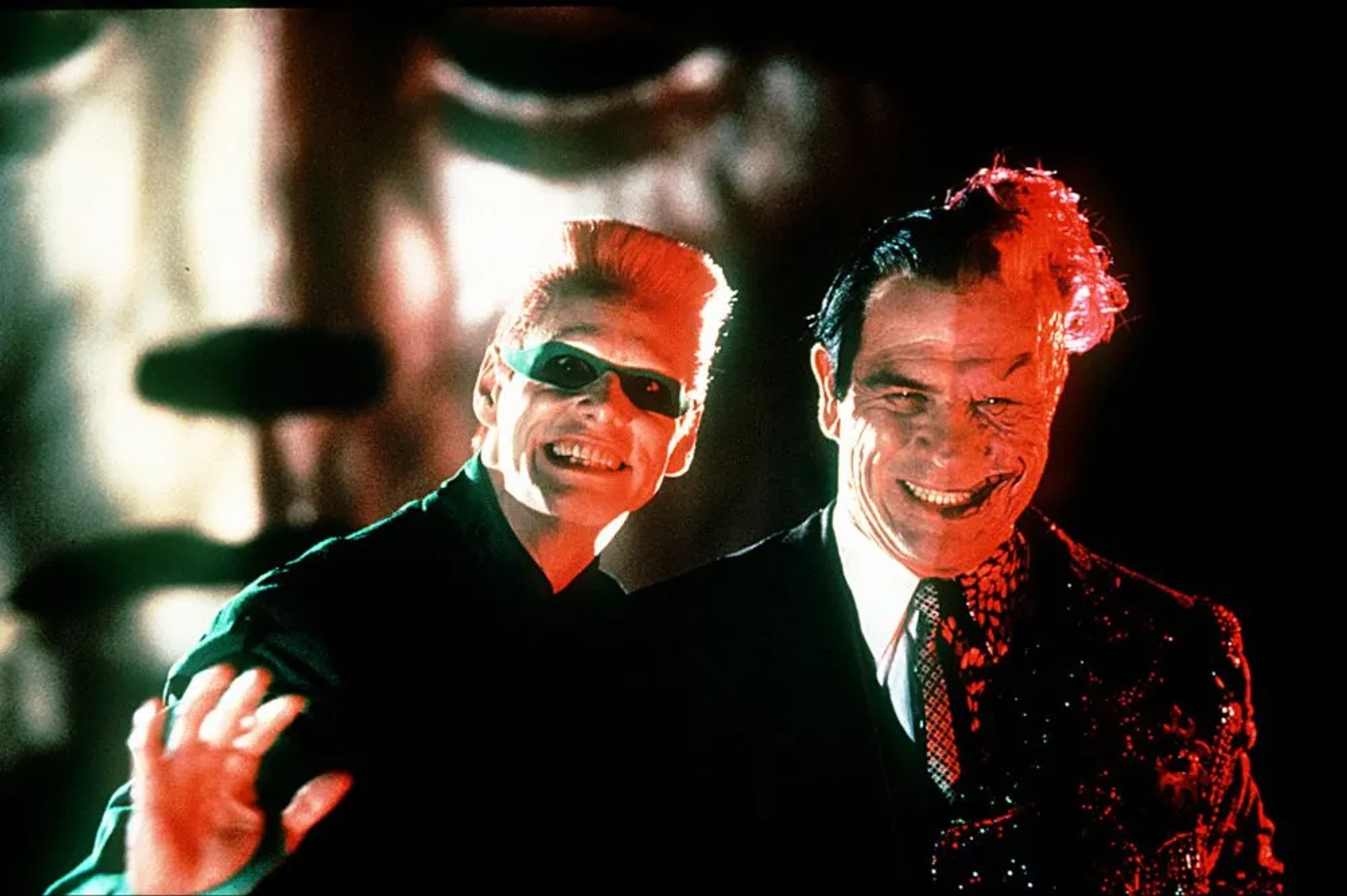 Jim Carrey and Tommy Lee Jones in Batman Forever (1995)