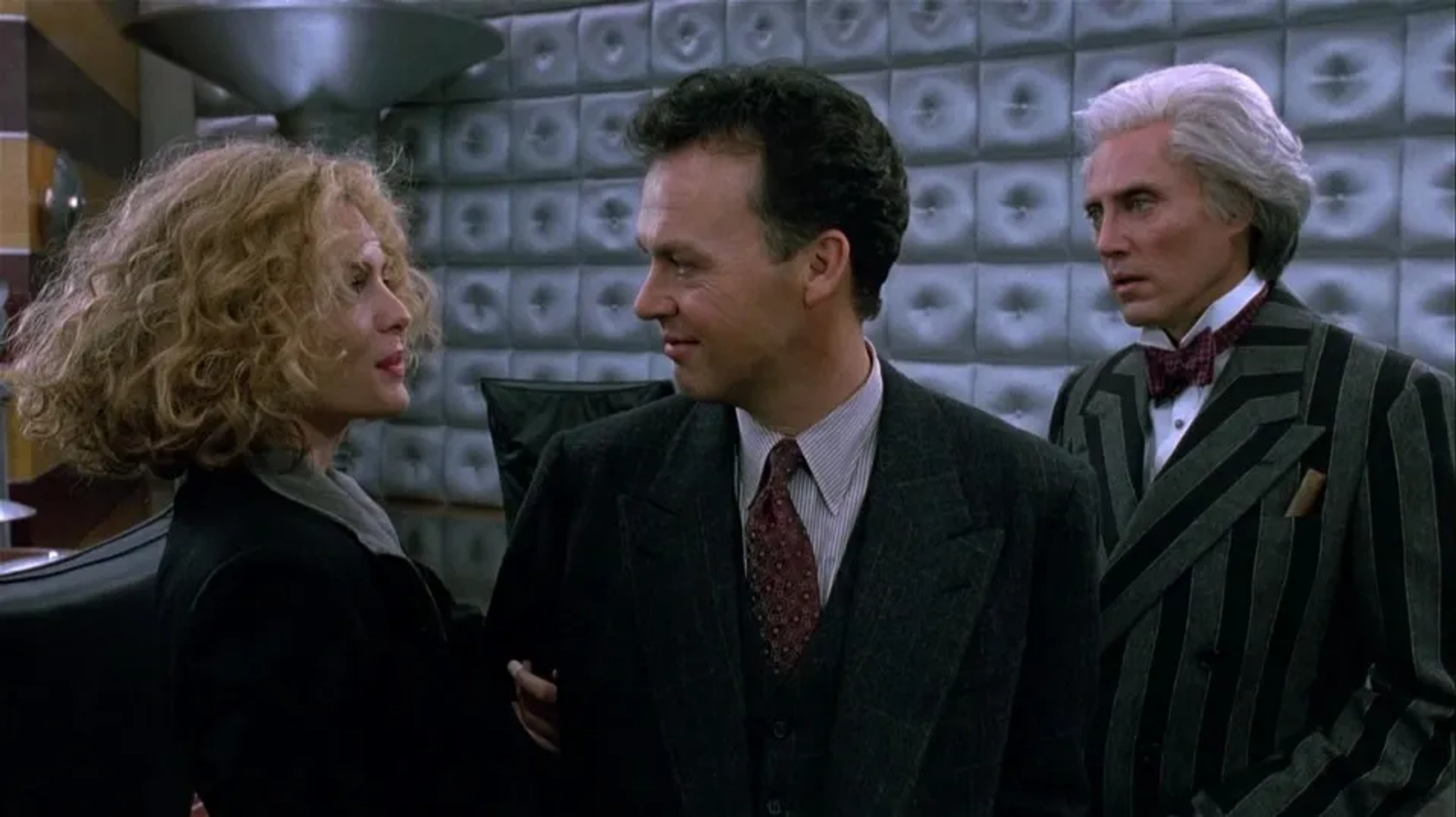 Michelle Pfeiffer, Michael Keaton, and Christopher Walken in Batman Returns (1992)