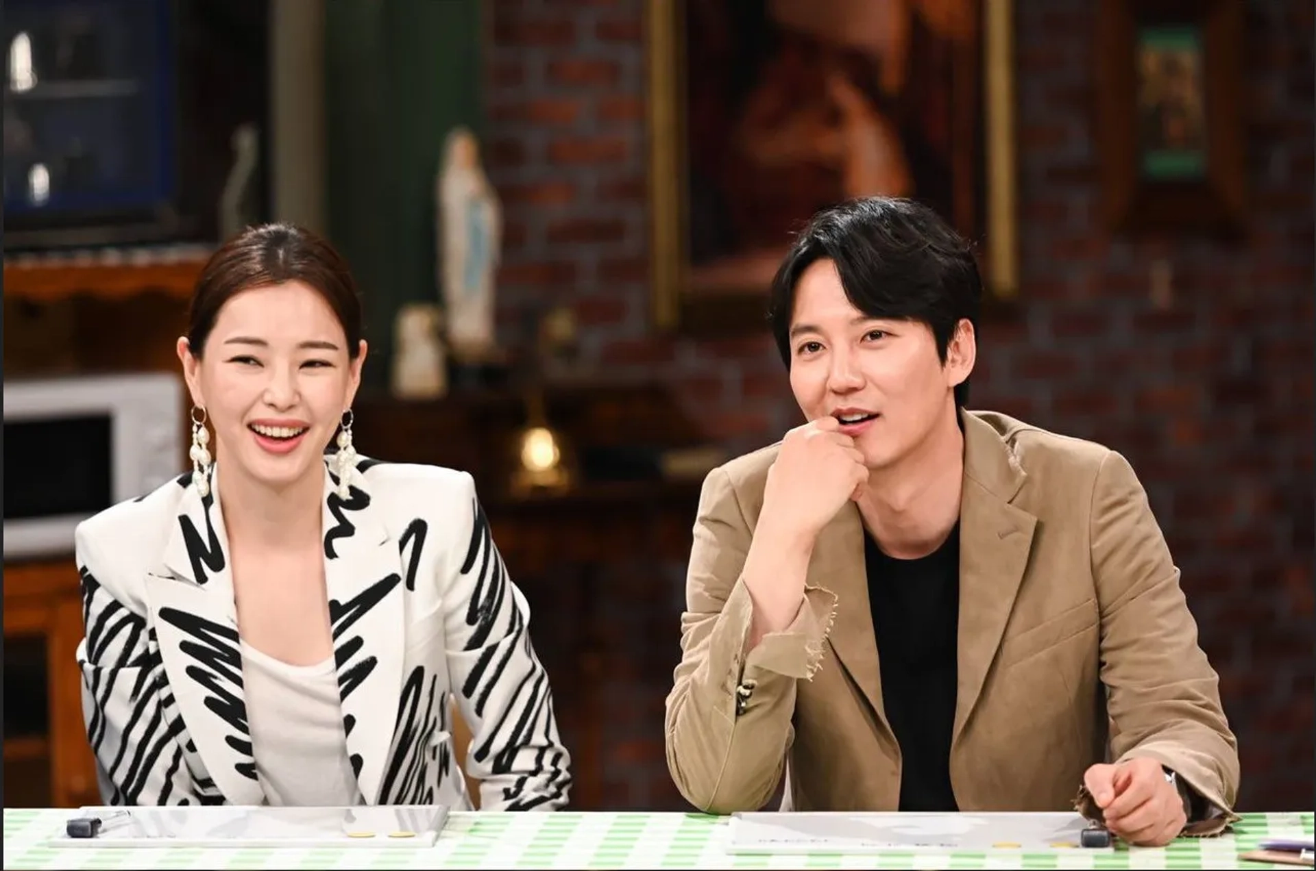 Kim Nam-gil and Lee Hanee at an event for The Fiery Priest (2019)