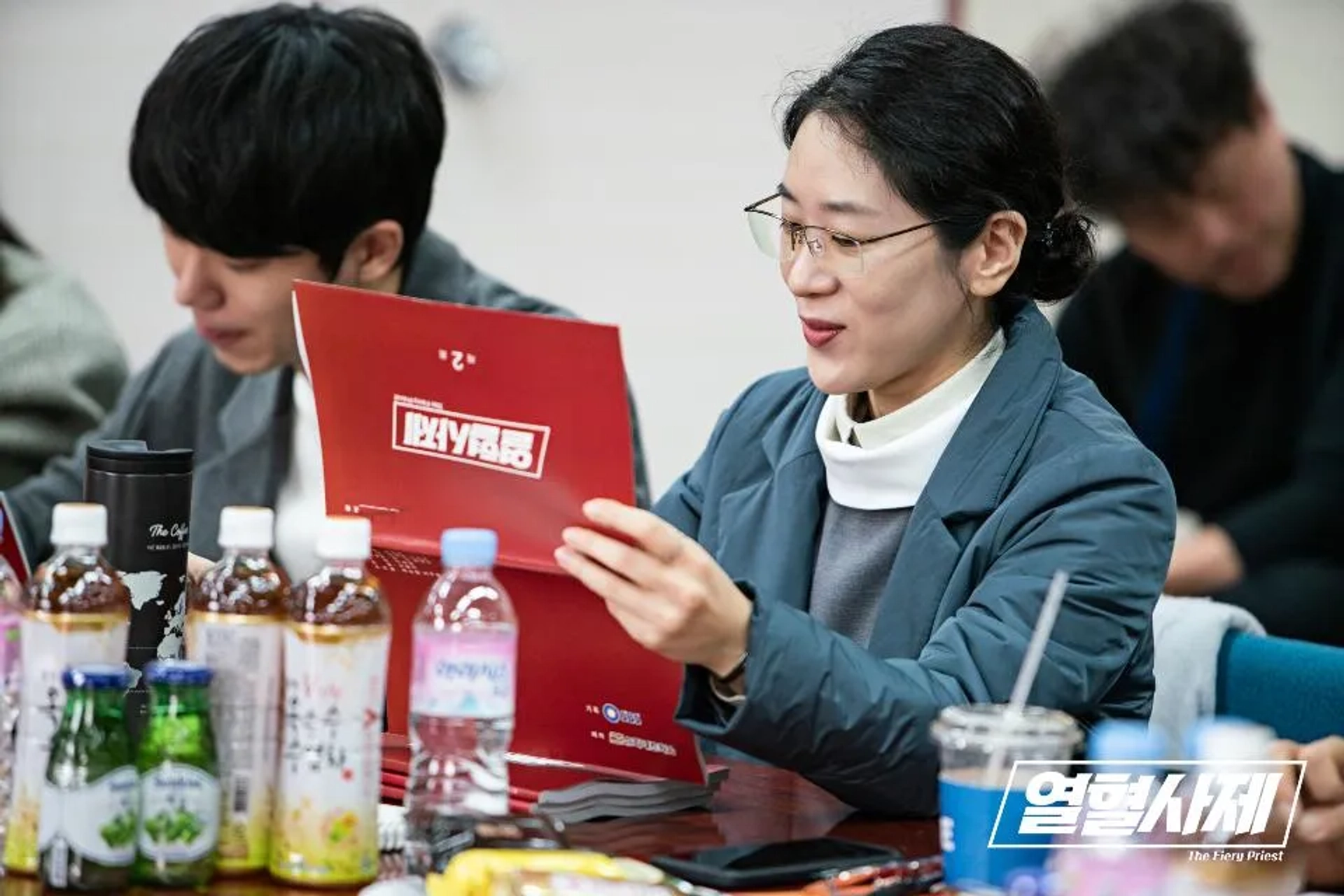 Baek Ji-won at an event for The Fiery Priest (2019)