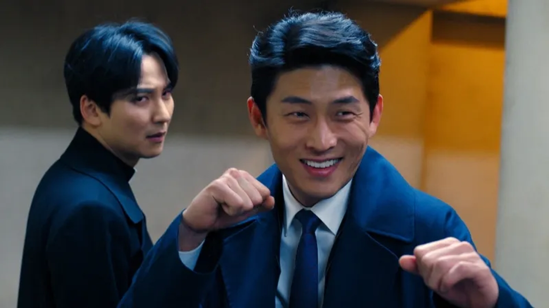 Kim Nam-gil and Joon Go in The Fiery Priest: The Safe and People Locked in There (2019)