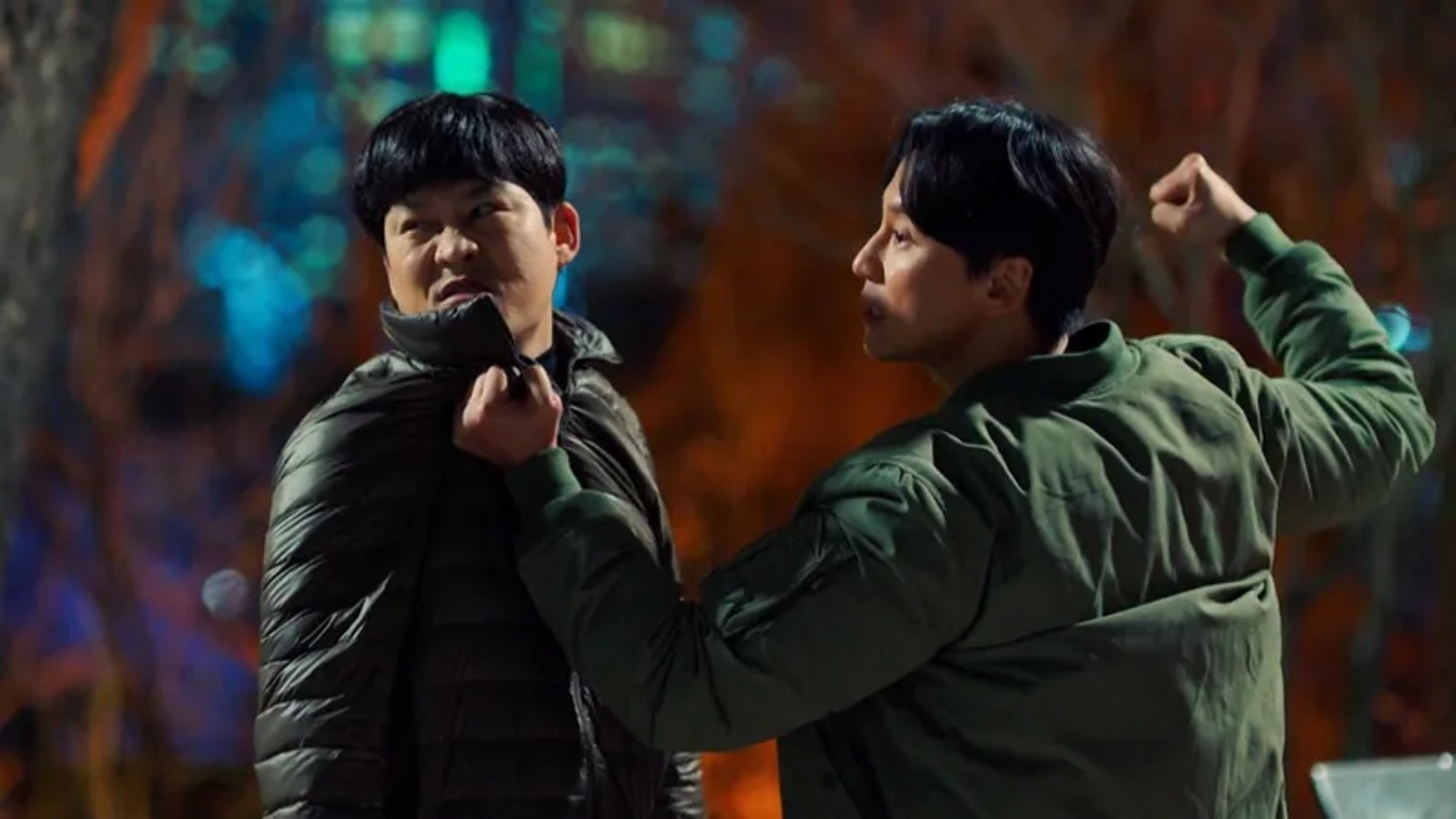 Kim Nam-gil and Kim Seong-gyoon in The Fiery Priest: To Tame A Fighting Dog (2019)