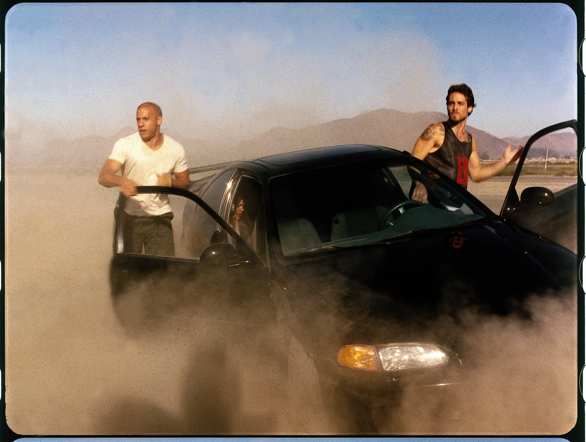 Vin Diesel and Johnny Strong in The Fast and the Furious (2001)