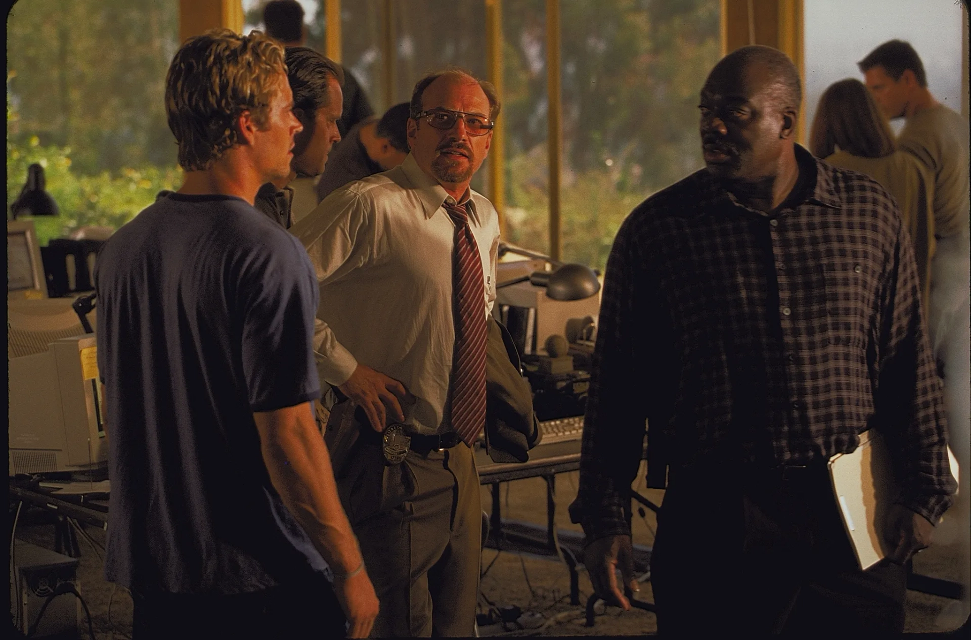 Thom Barry, Ted Levine, and Paul Walker in The Fast and the Furious (2001)