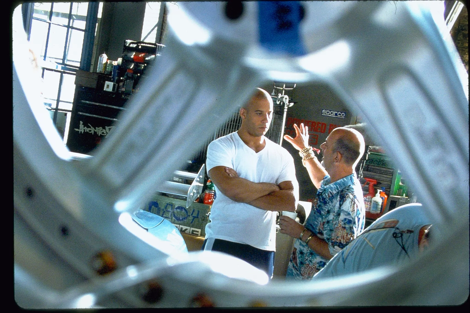 Rob Cohen and Vin Diesel in The Fast and the Furious (2001)