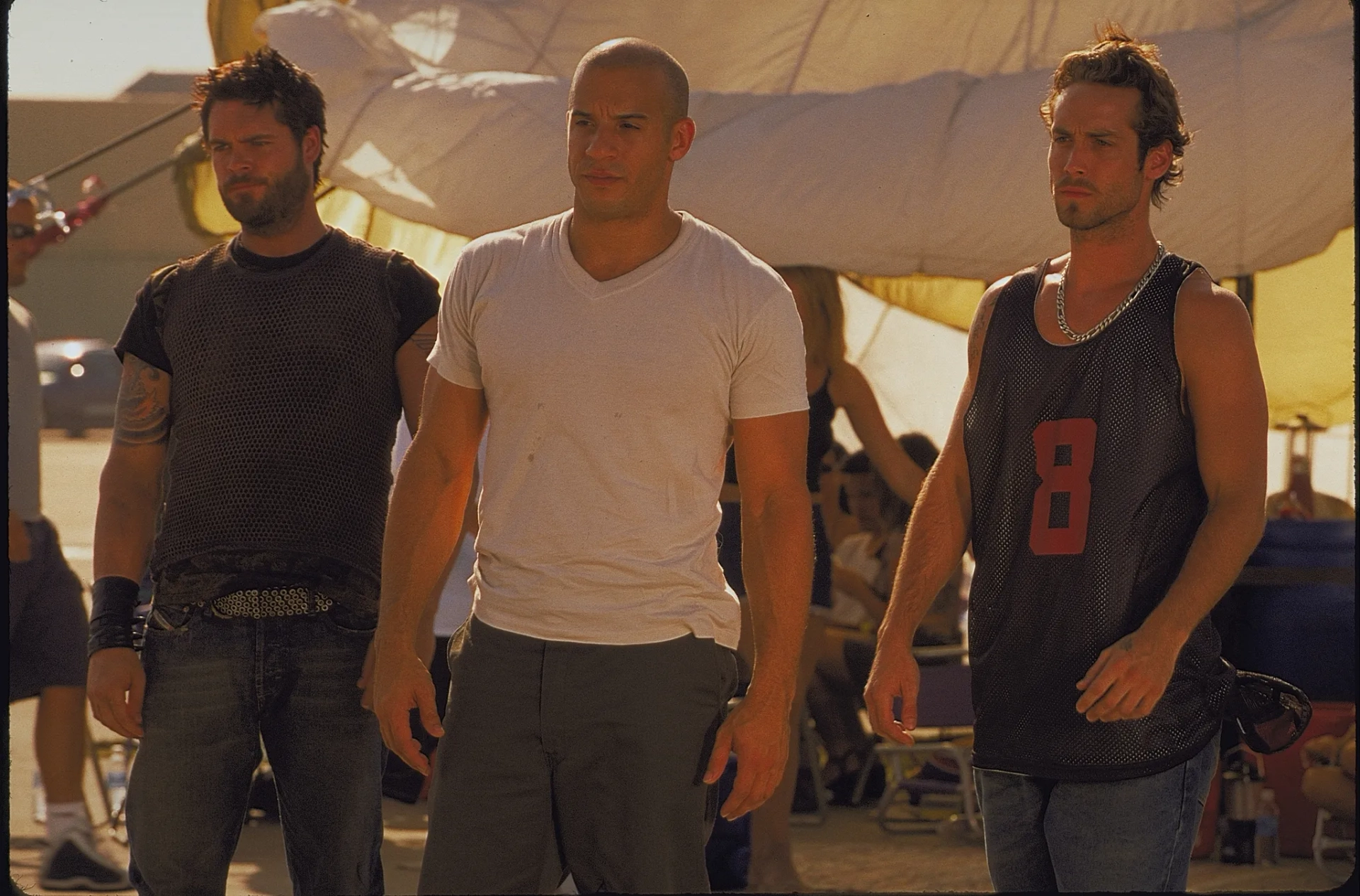 Vin Diesel, Matt Schulze, and Johnny Strong in The Fast and the Furious (2001)