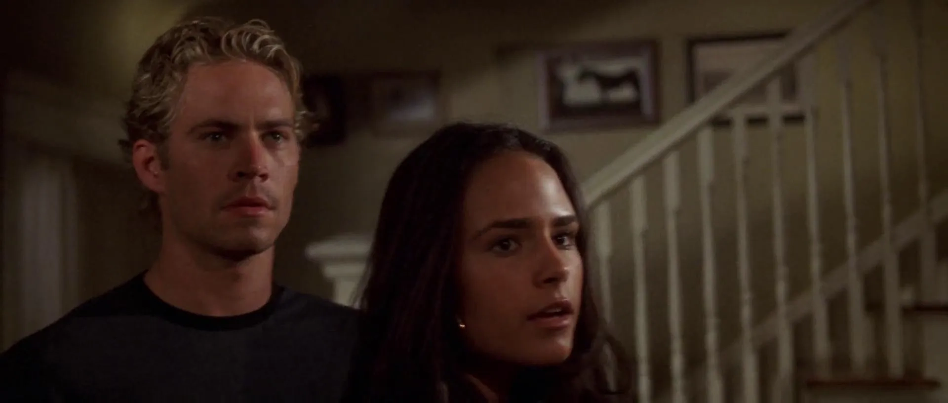 Jordana Brewster and Paul Walker in The Fast and the Furious (2001)