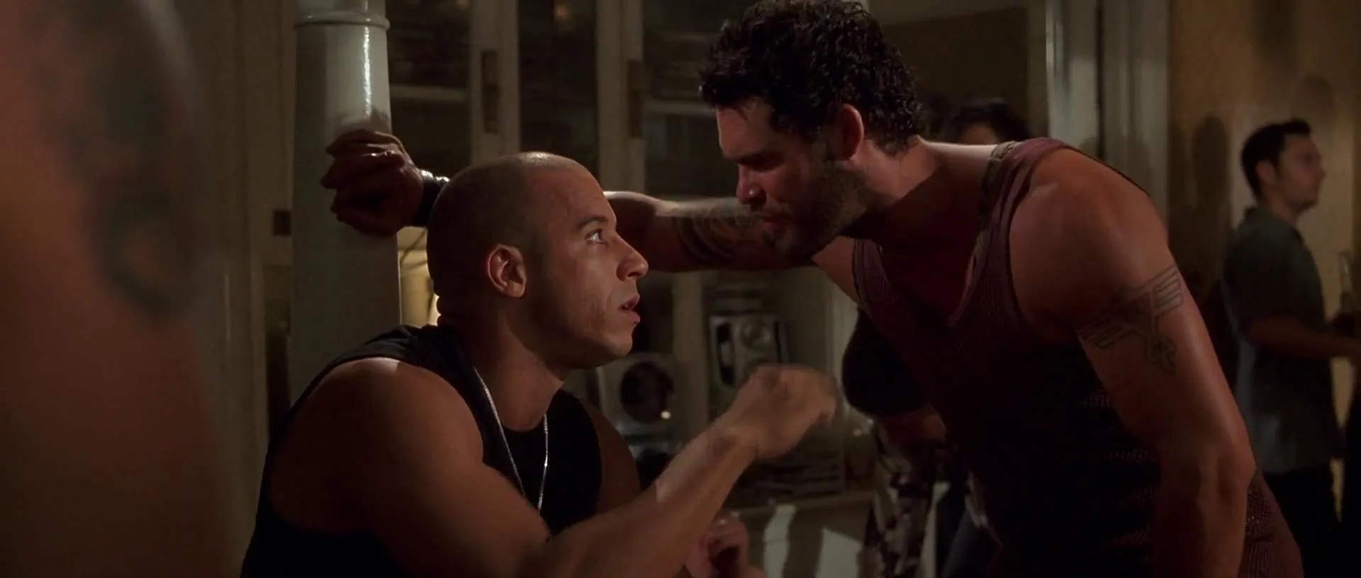 Vin Diesel and Matt Schulze in The Fast and the Furious (2001)