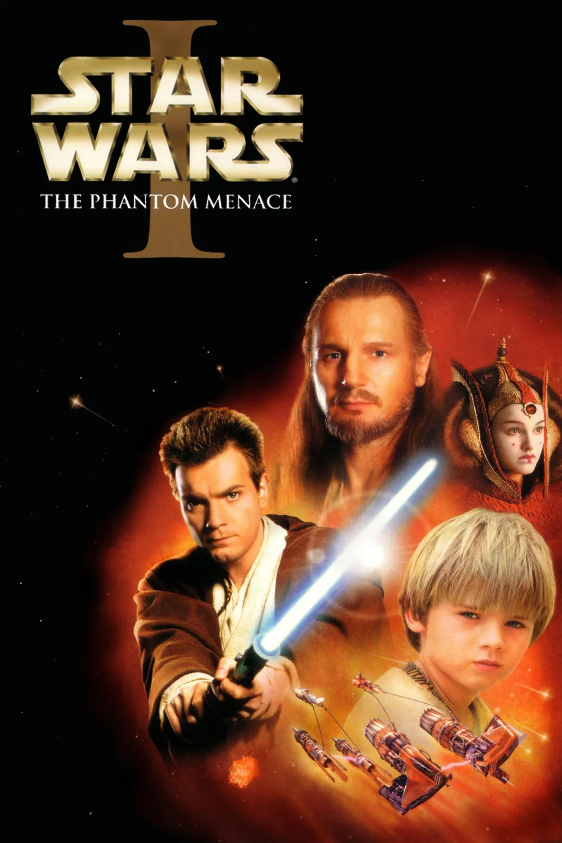 Ewan McGregor, Natalie Portman, Liam Neeson, Jake Lloyd, Keira Knightley, and Lewis Macleod in Star Wars: Episode I - The Phantom Menace (1999)