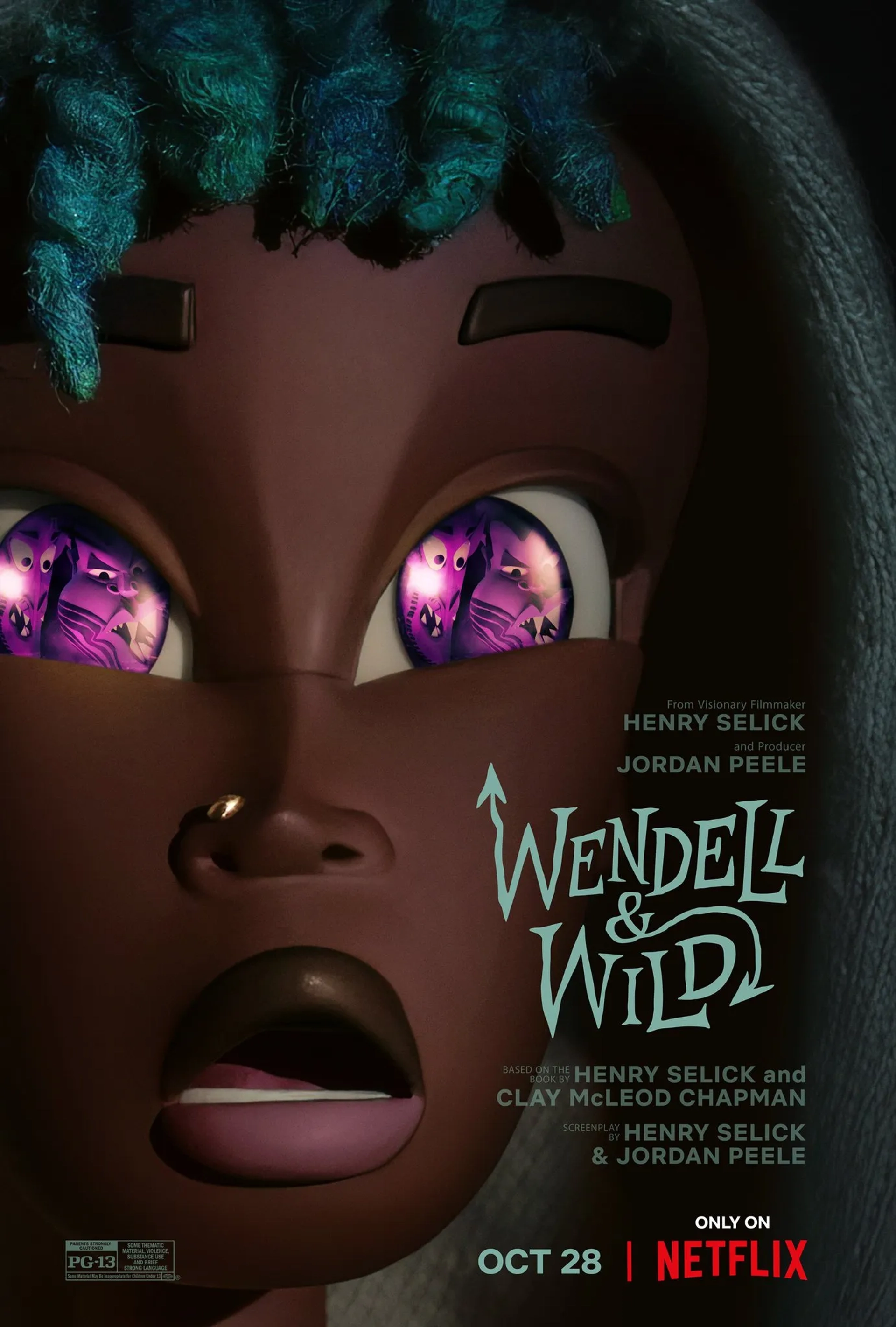 Keegan-Michael Key, Jordan Peele, and Lyric Ross in Wendell & Wild (2022)