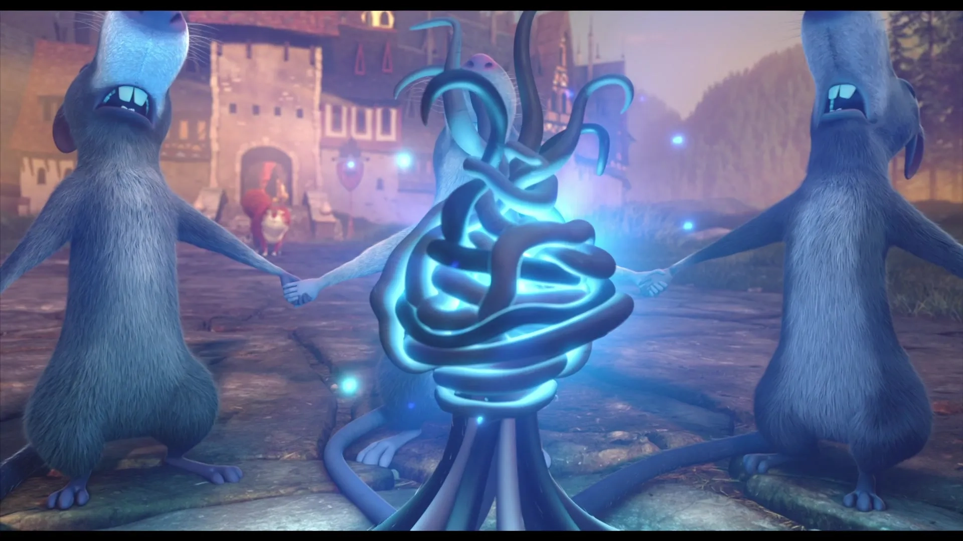 David Thewlis and Hugh Laurie in The Amazing Maurice (2022)