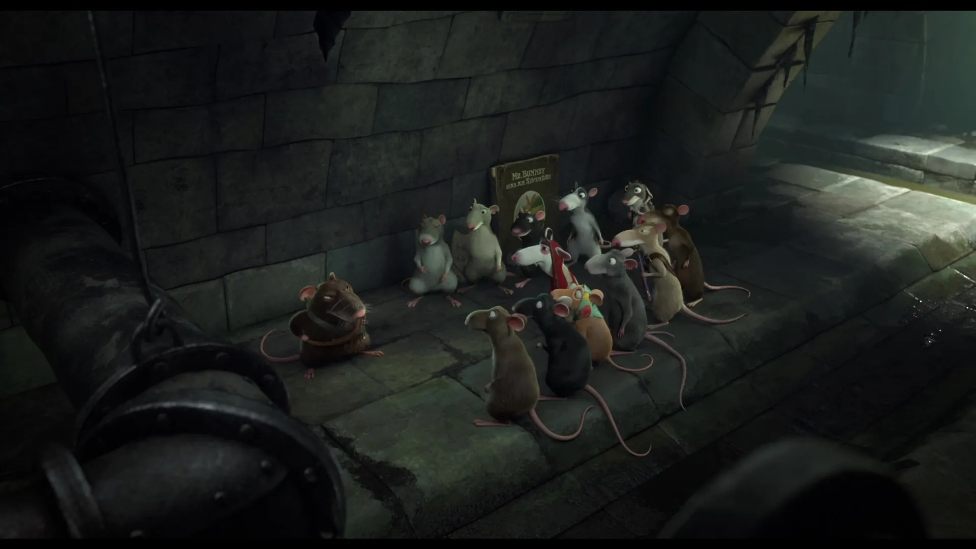 Ariyon Bakare, David Tennant, Gemma Arterton, and Julie Atherton in The Amazing Maurice (2022)