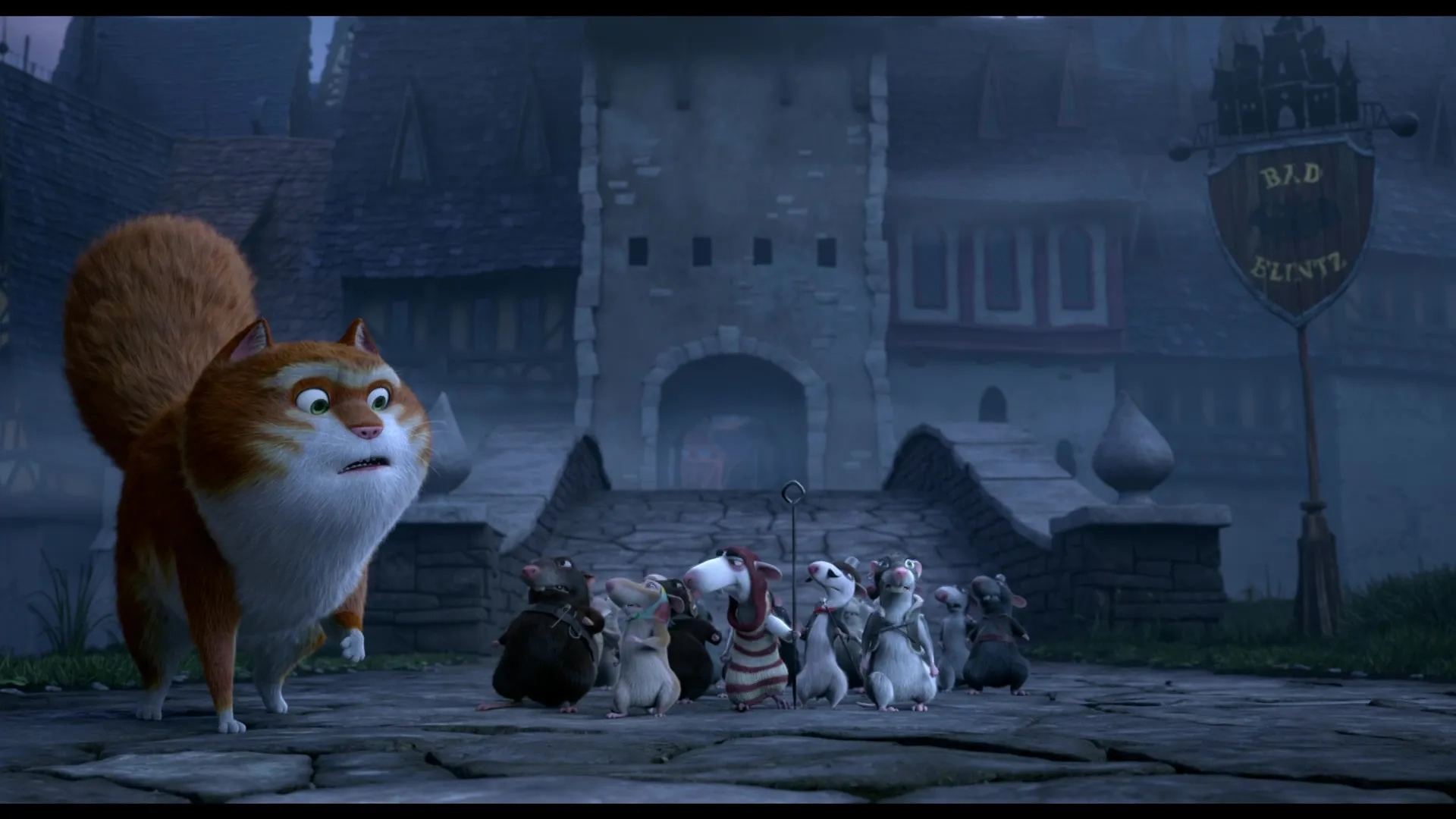 Ariyon Bakare, Hugh Laurie, David Tennant, Gemma Arterton, Joe Sugg, and Julie Atherton in The Amazing Maurice (2022)