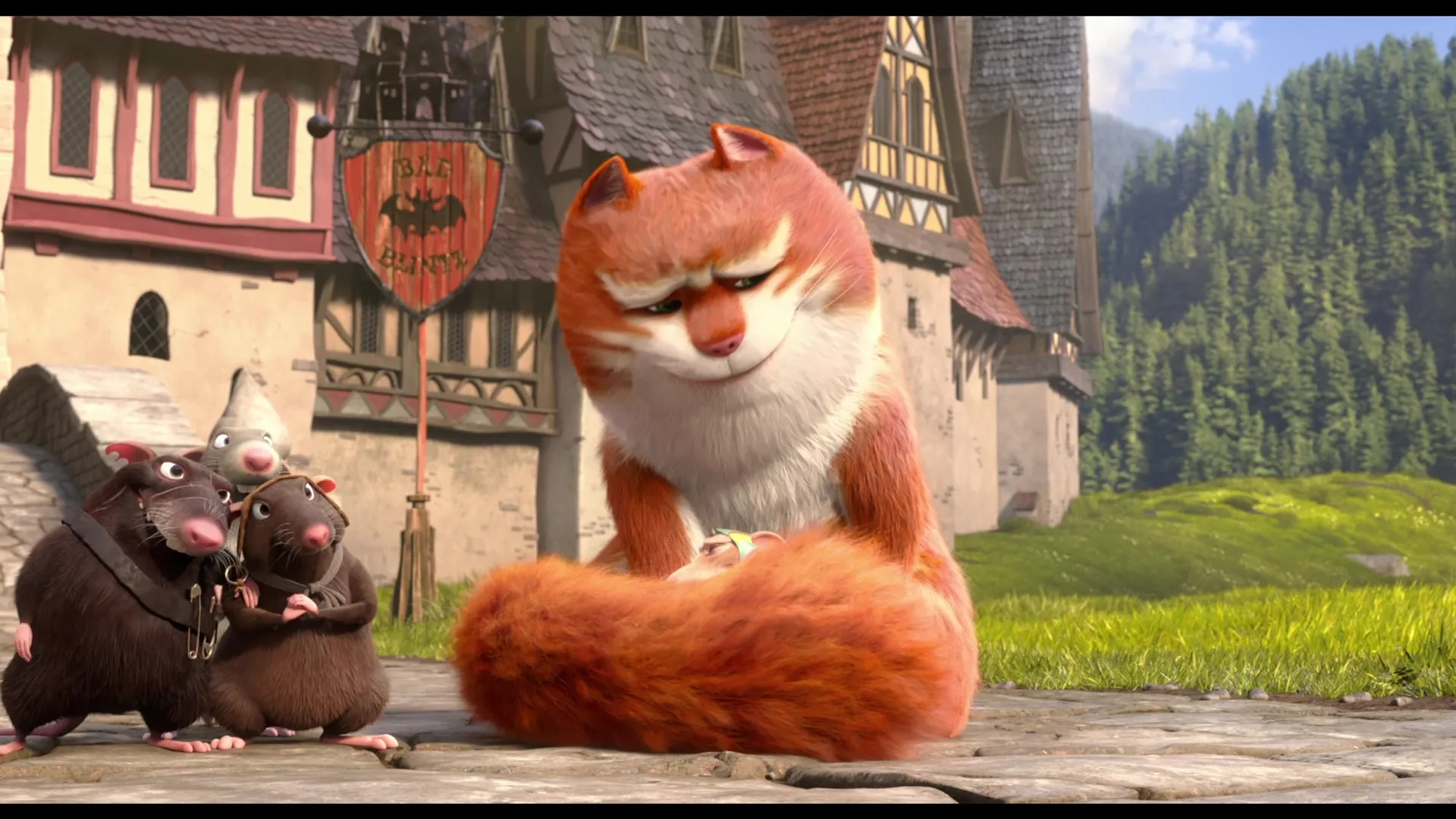 Ariyon Bakare, Hugh Laurie, and Gemma Arterton in The Amazing Maurice (2022)