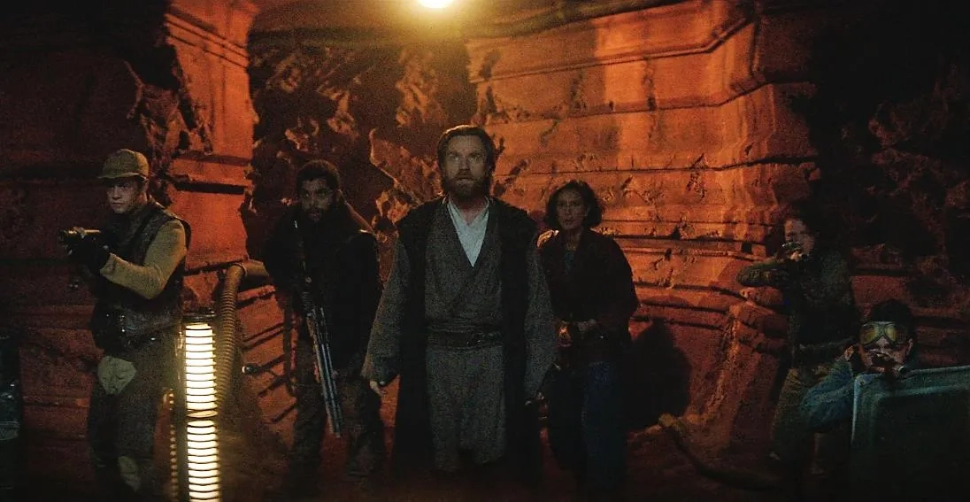 Ewan McGregor, Indira Varma, Maya Erskine, and O'Shea Jackson Jr. in Obi-Wan Kenobi: Part V (2022)
