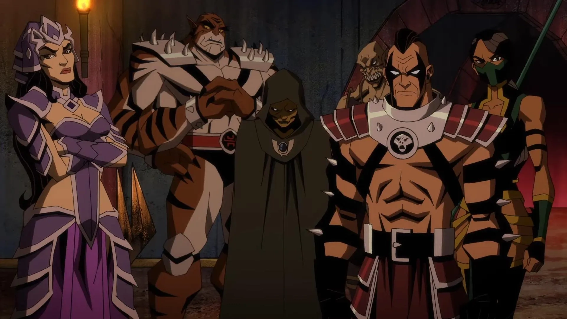 Robin Atkin Downes, Fred Tatasciore, Debra Wilson, Emily O'Brien, and Dave B. Mitchell in Mortal Kombat Legends: Battle of the Realms (2021)