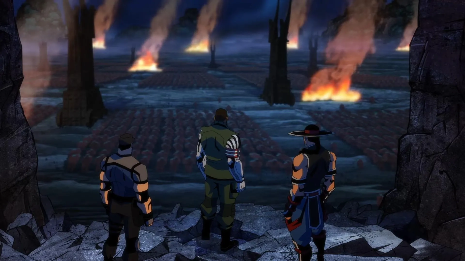 Matthew Yang King, Matthew Mercer, and Ike Amadi in Mortal Kombat Legends: Battle of the Realms (2021)