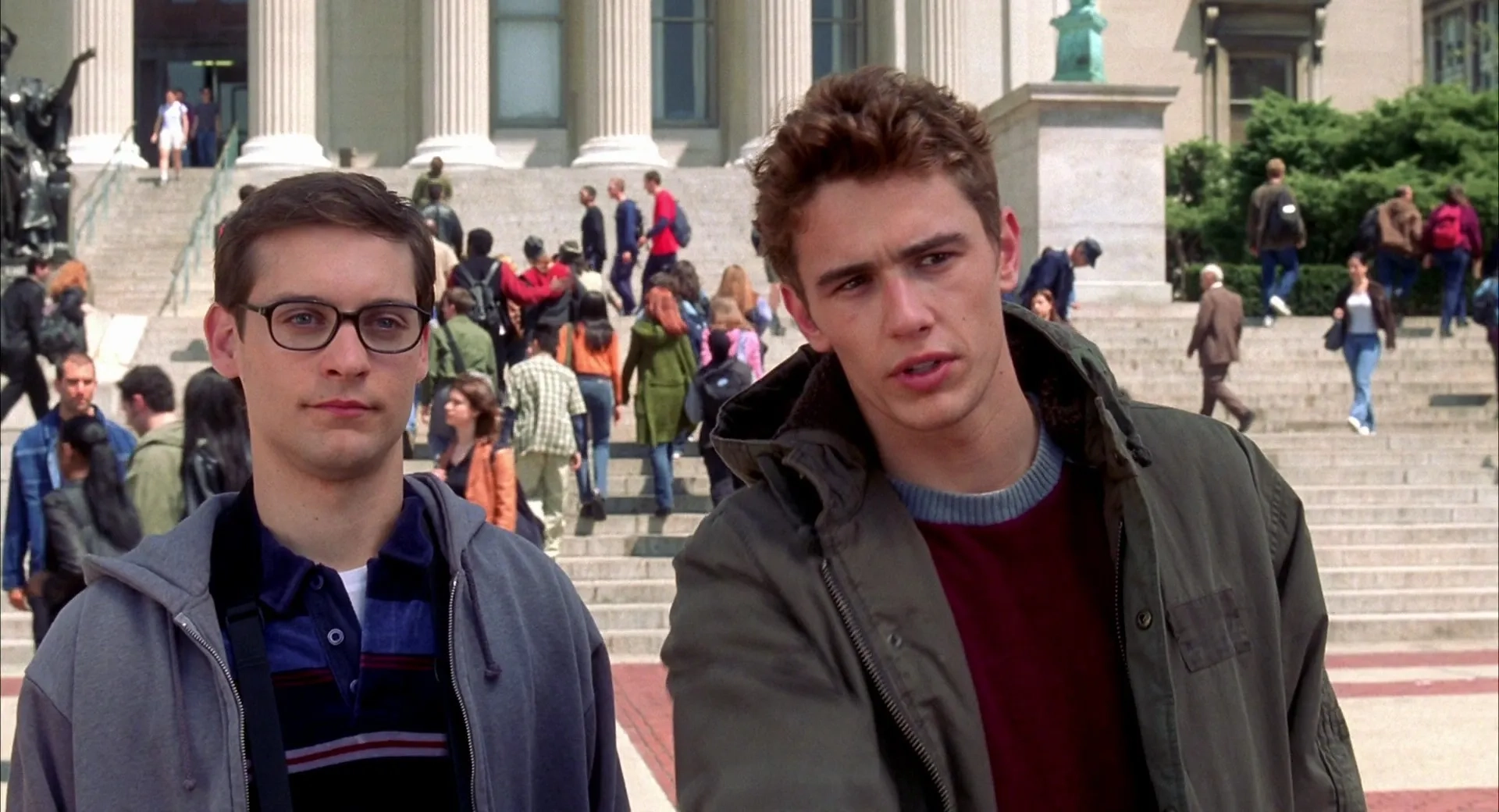 Tobey Maguire and James Franco in Spider-Man (2002)