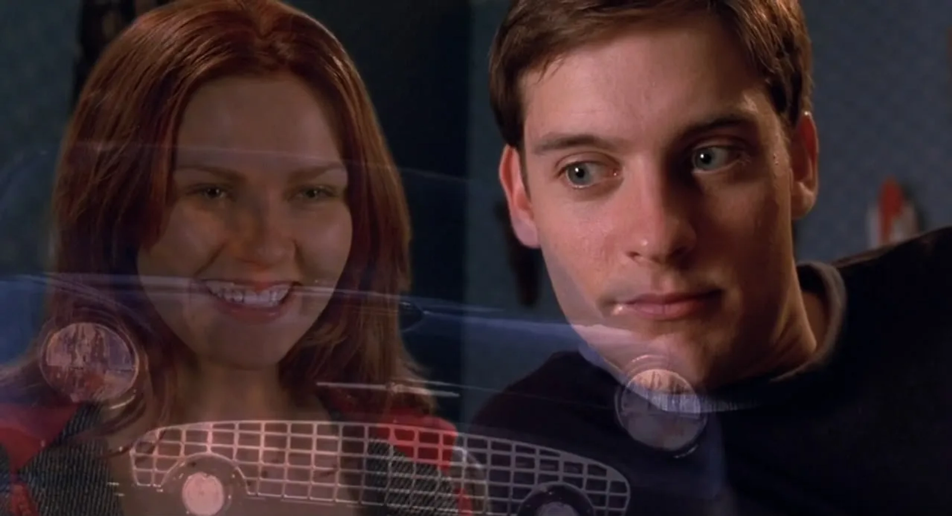 Kirsten Dunst and Tobey Maguire in Spider-Man (2002)